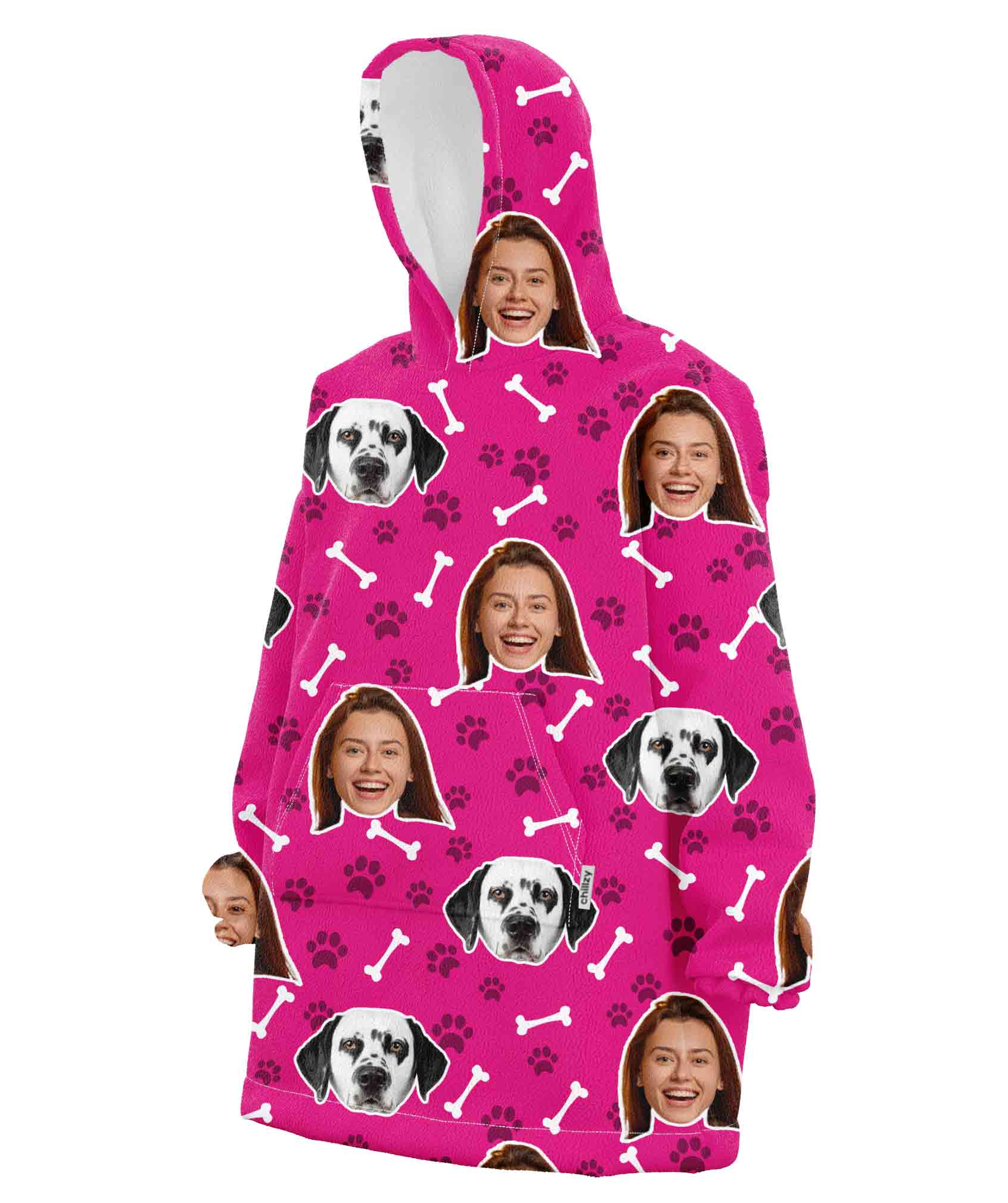 Dog & Owner Personalized Hoodie Blanket