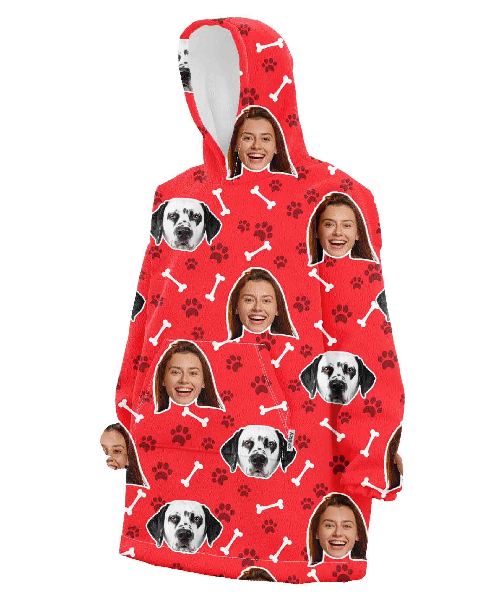 Dog & Owner Personalized Hoodie Blanket