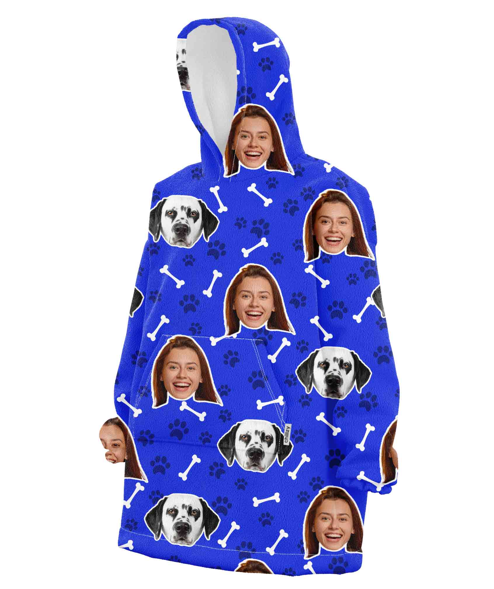 Dog & Owner Personalized Hoodie Blanket