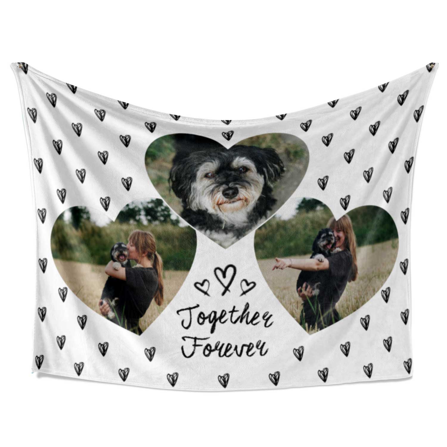 Together Forever Photo Collage Personalized Dog Blanket