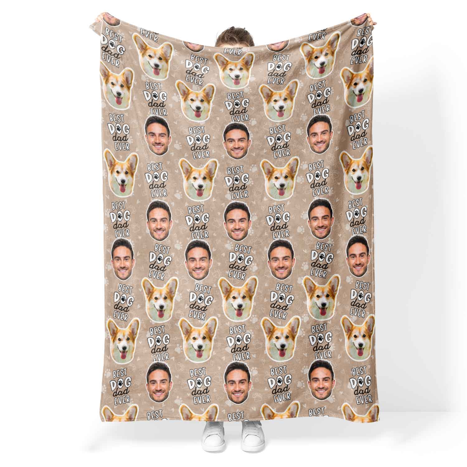 Best Dog Dad Ever Personalized Dog Blanket