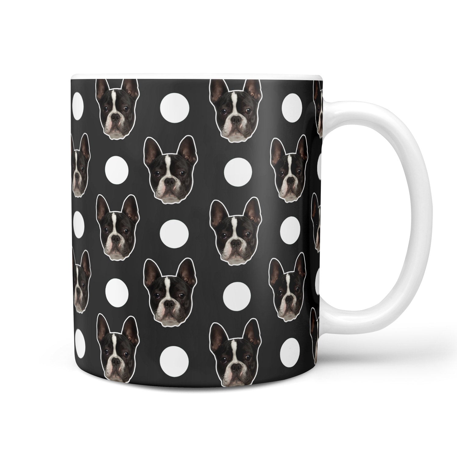 Polka Dot Pattern Personalized Dog Mug