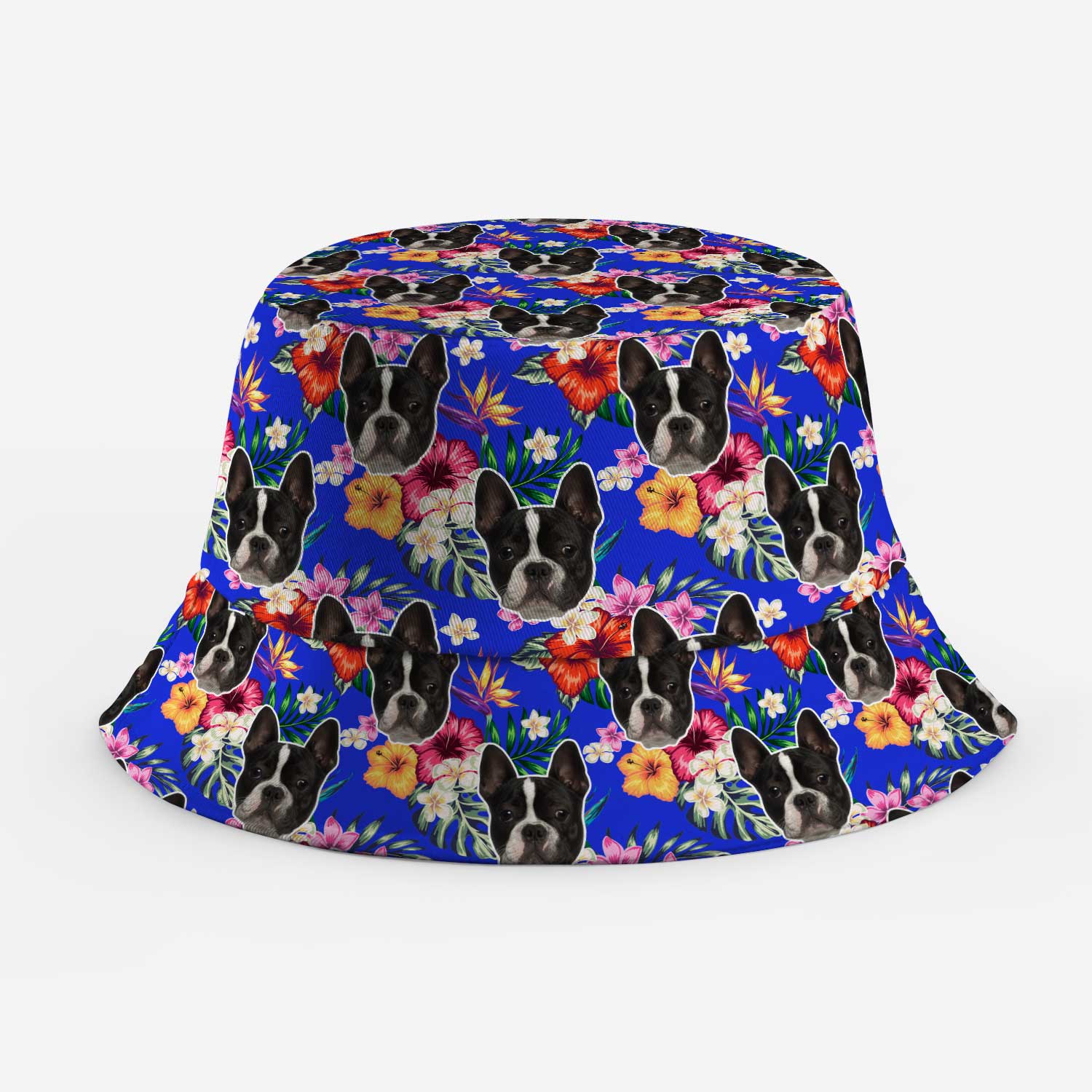 Tropical Hawaiian Dog Faces Custom Bucket Hat