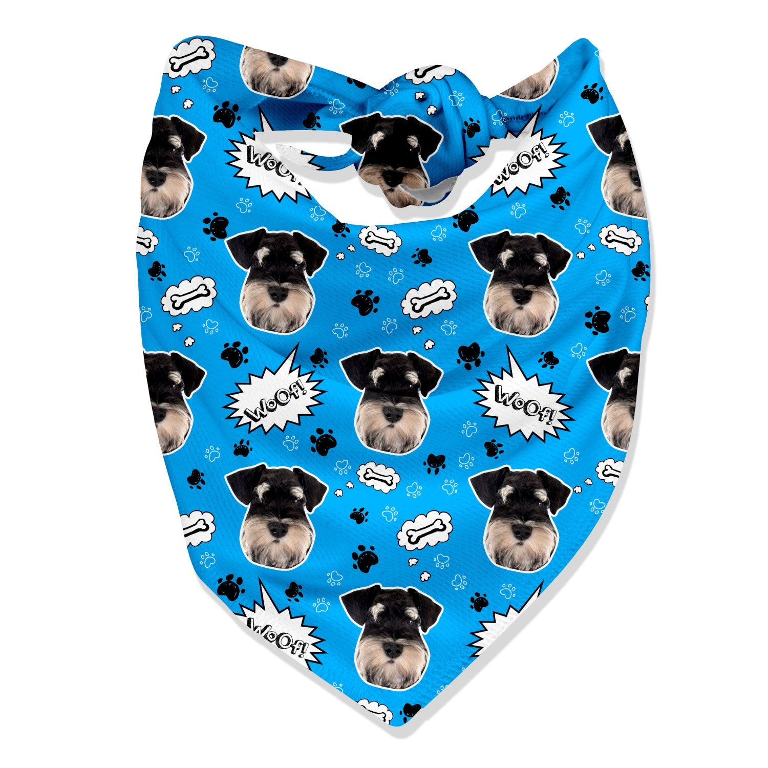 woof personalized dog bandana