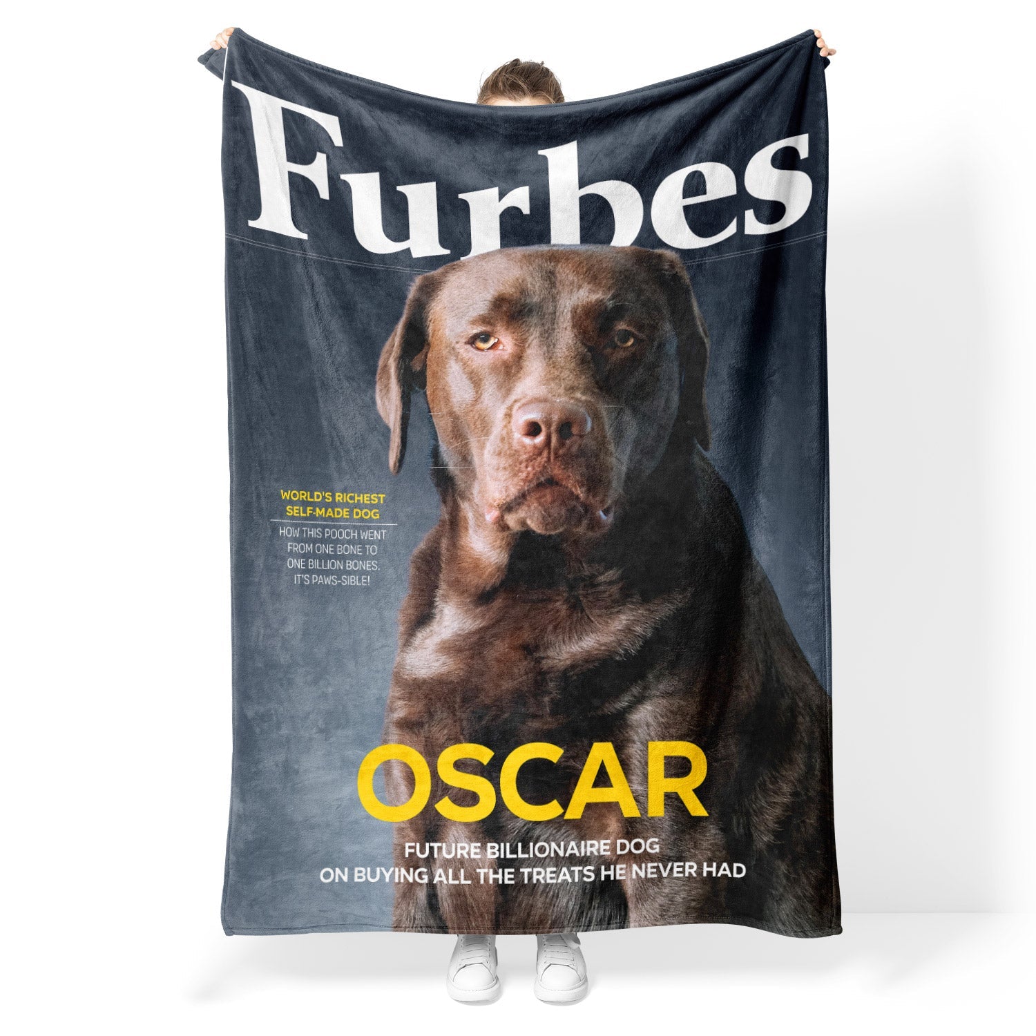 Furbes Magazine Cover Personalized Dog Blanket