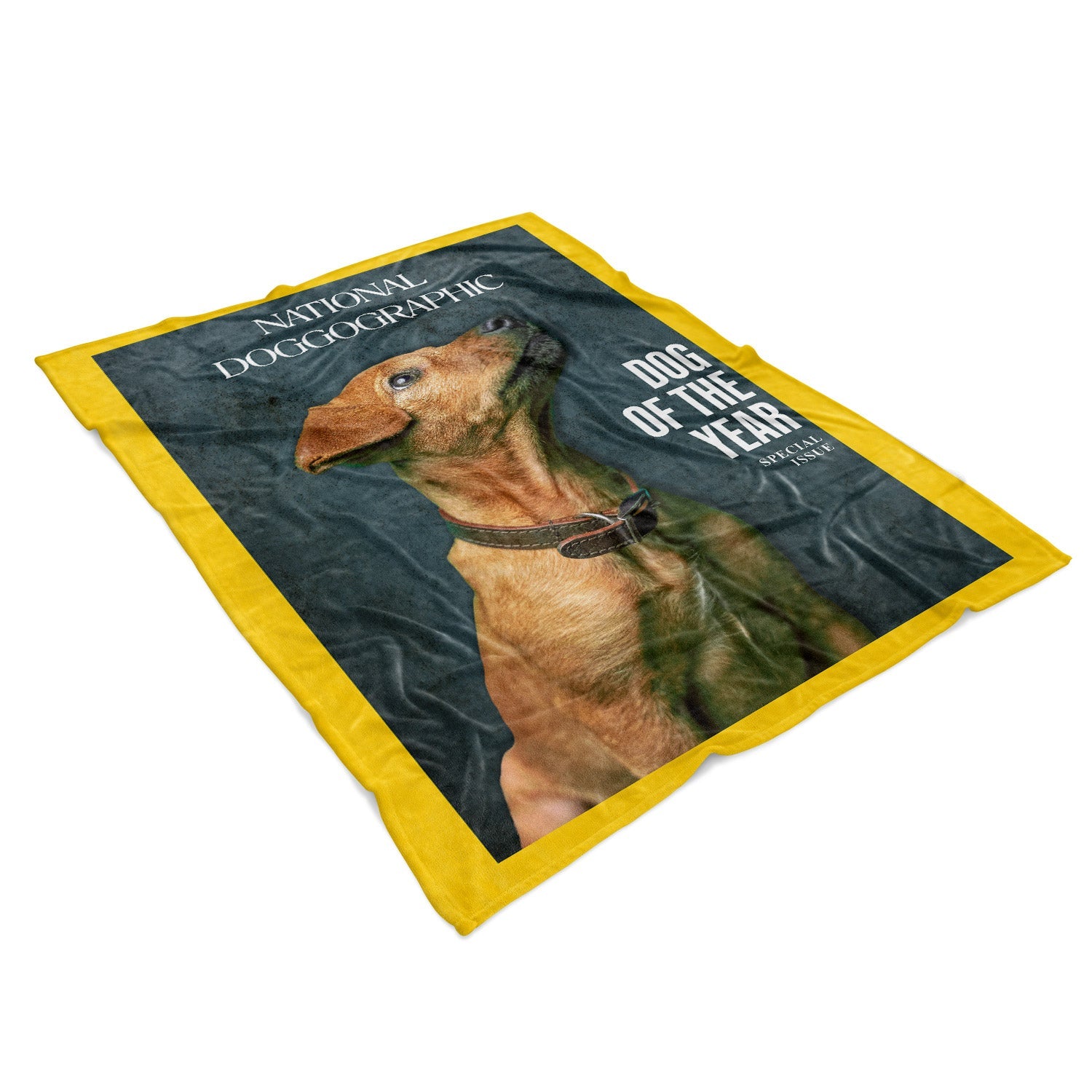 National Doggographic Magazine Cover Personalized Dog Blanket