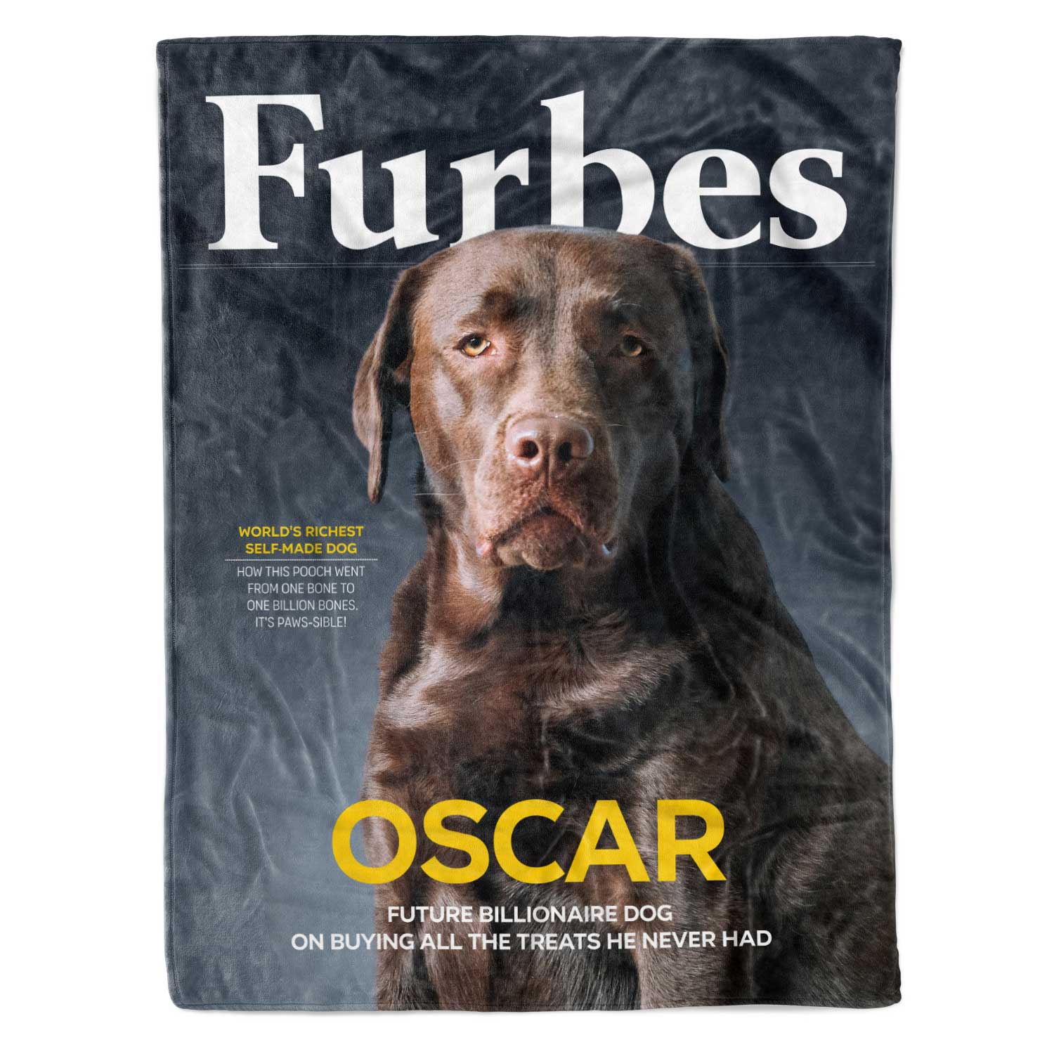Furbes Magazine Cover Personalized Dog Blanket