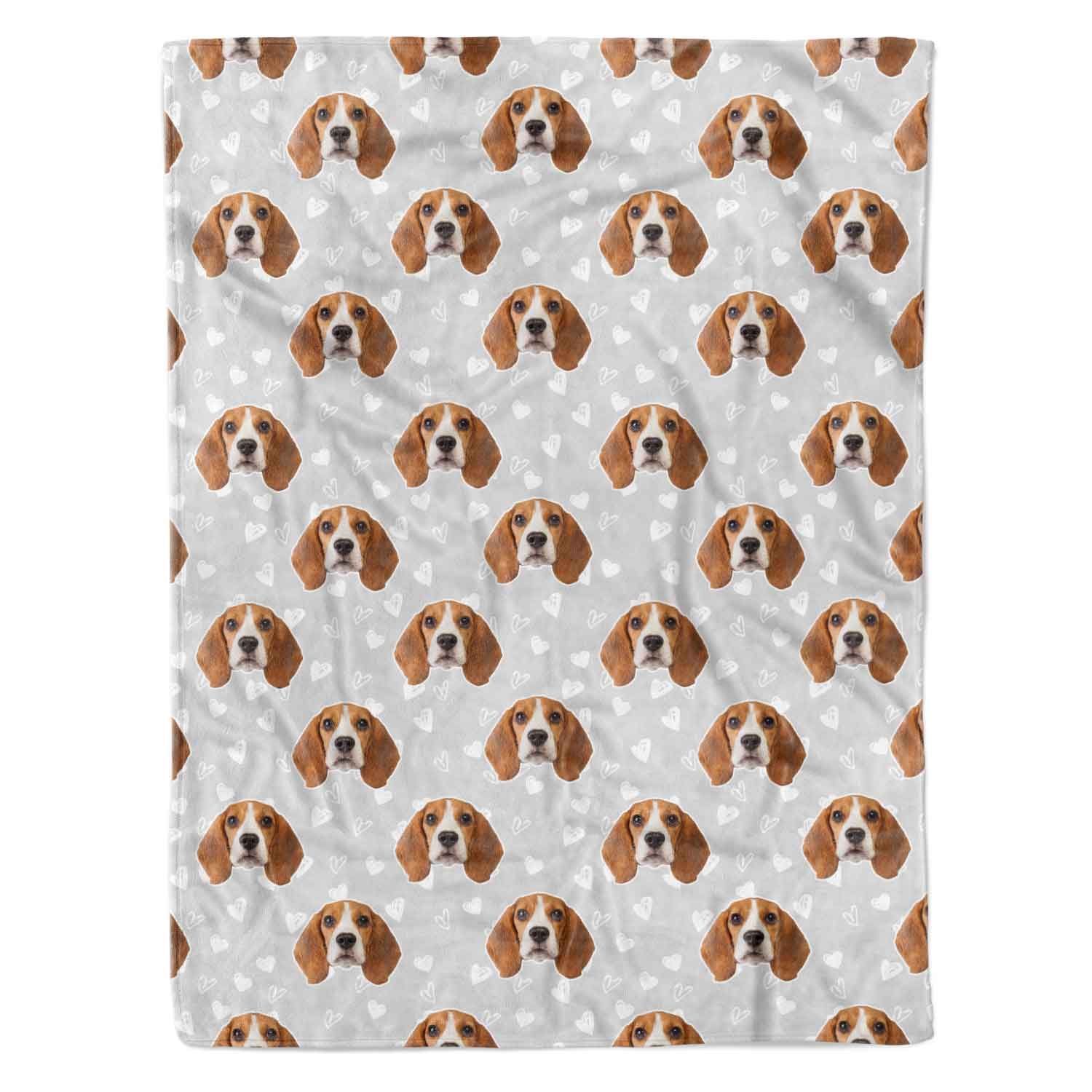 Dog Hearts Personalized Blanket