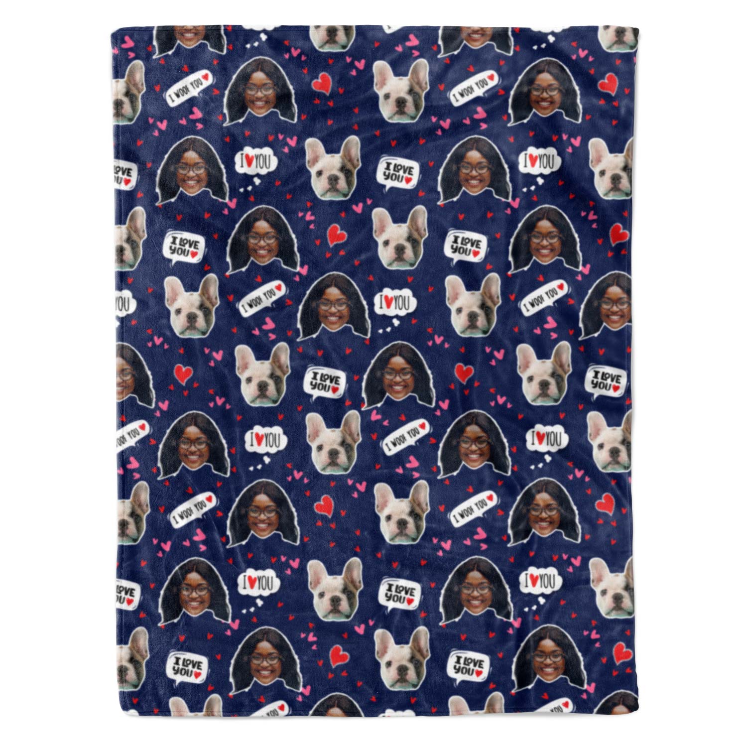 I Woof You Personalized Blanket