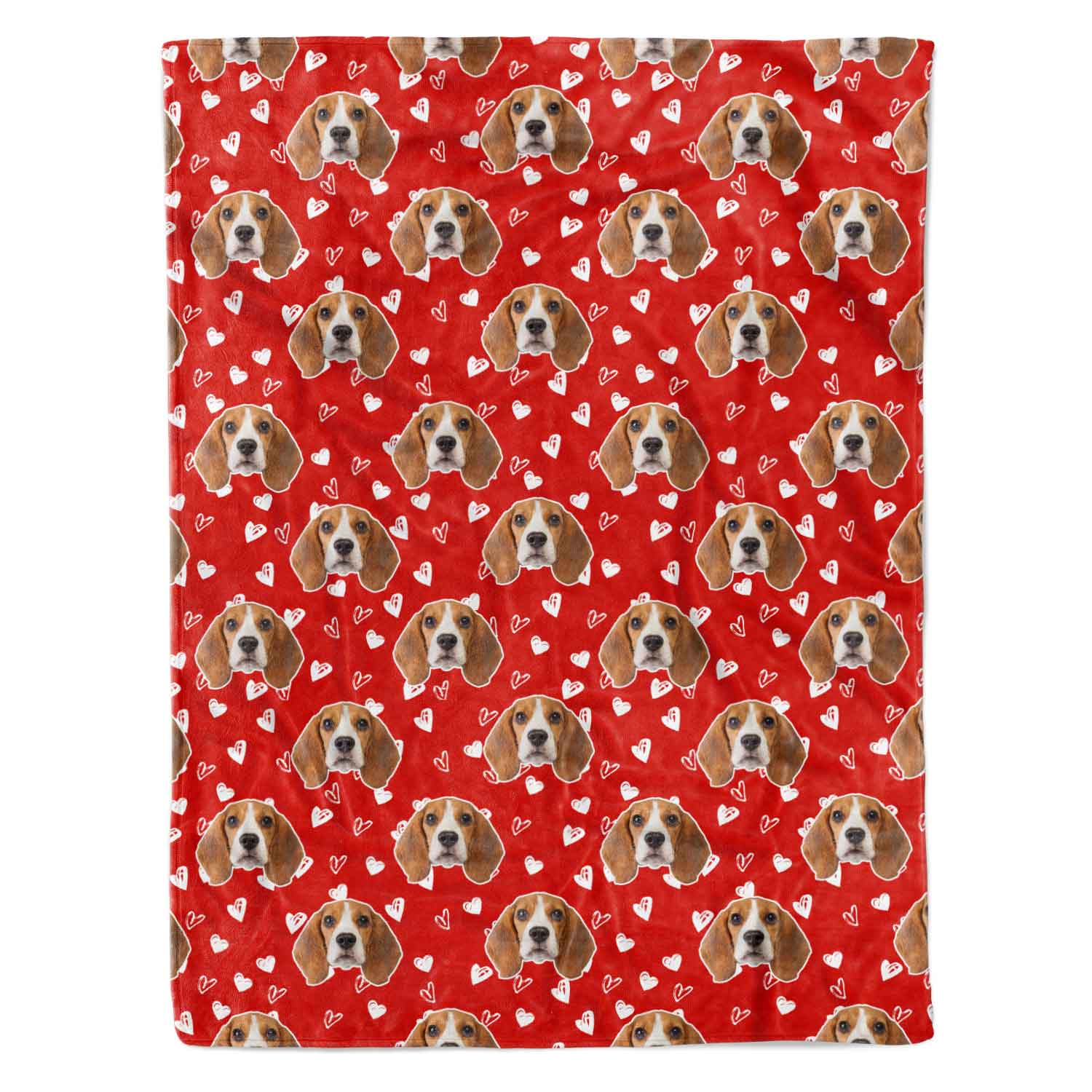 Dog Hearts Personalized Blanket