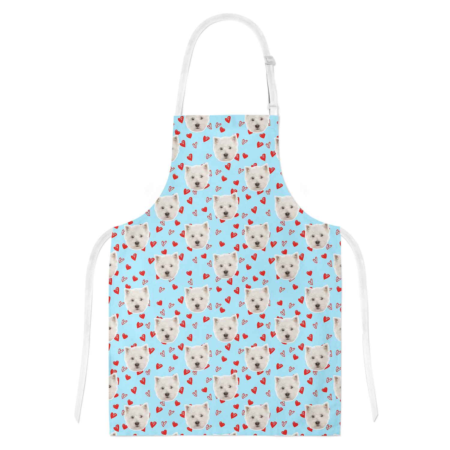 Love Heart Pattern Personalized Dog Apron