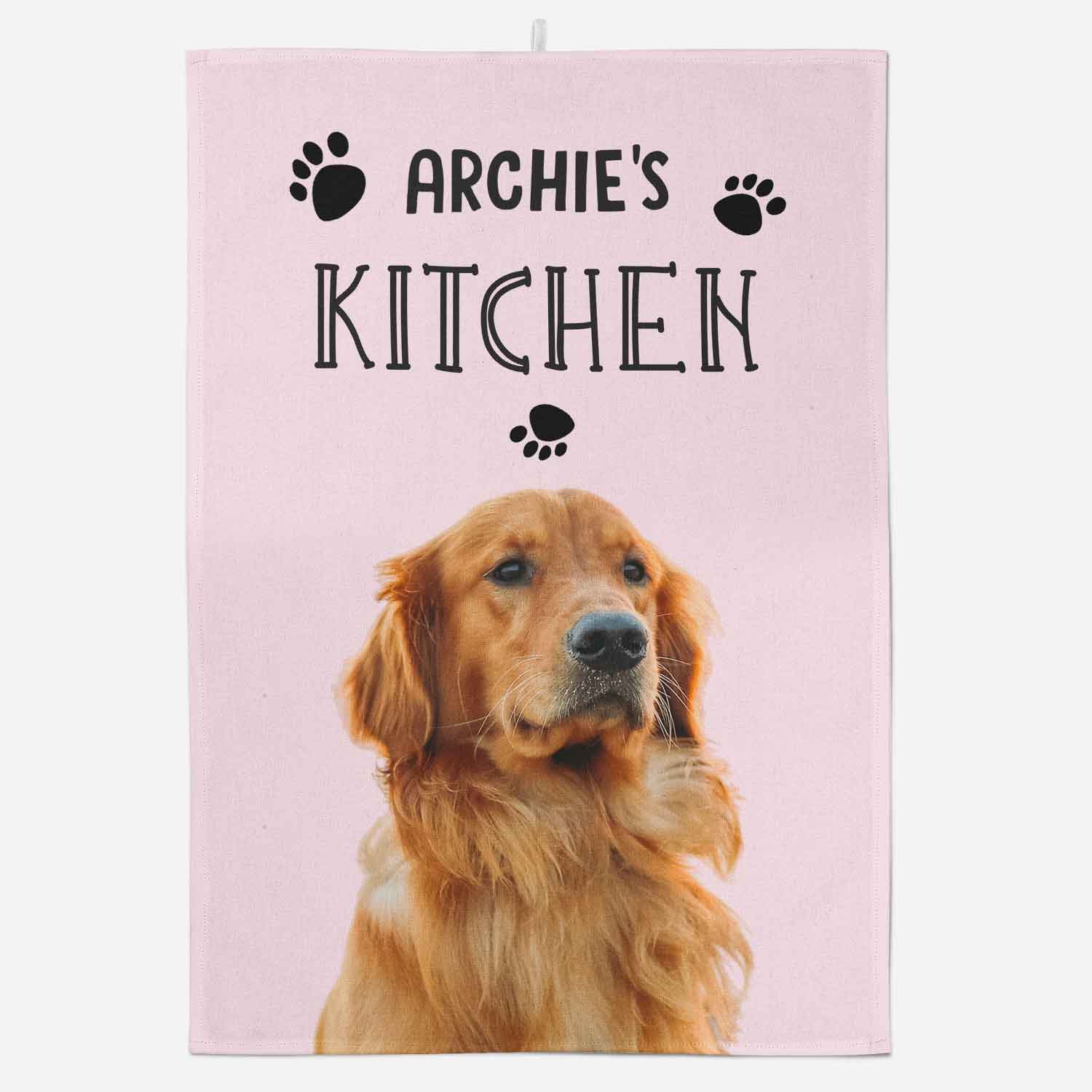 (Dog Name's) Kitchen Personalized Dish Towel