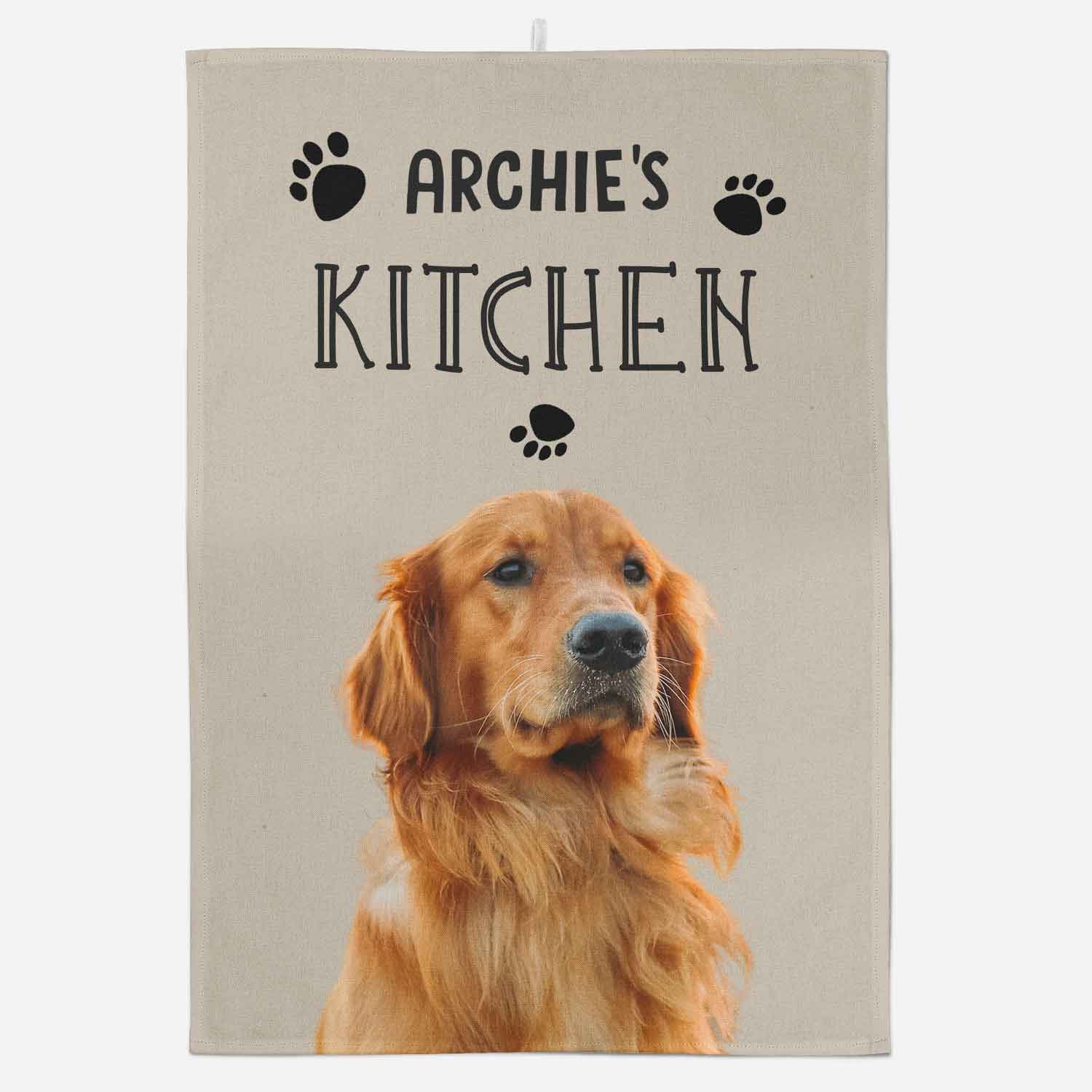 (Dog Name's) Kitchen Personalized Dish Towel