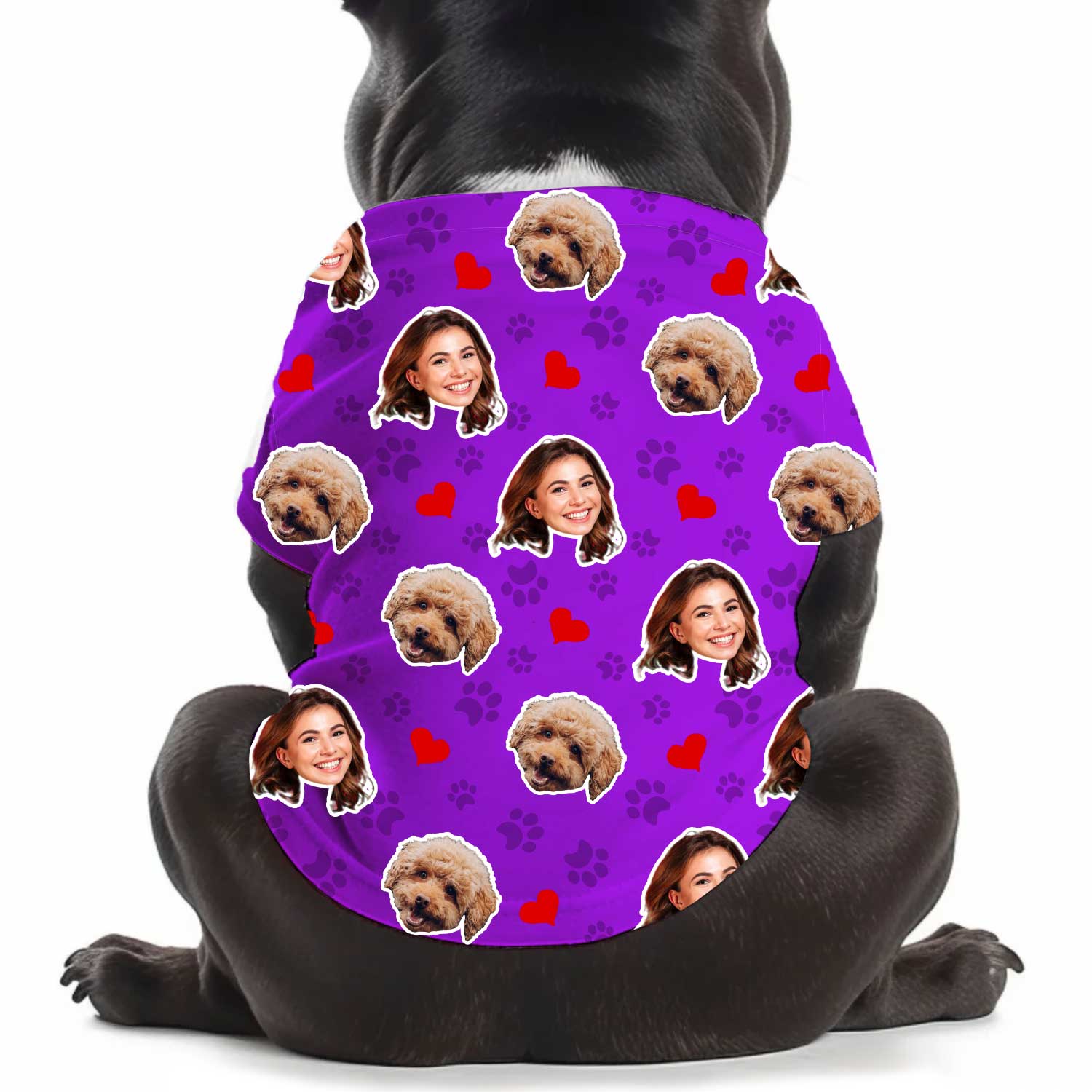 Paws and Hearts Personalized Dog T Shirt