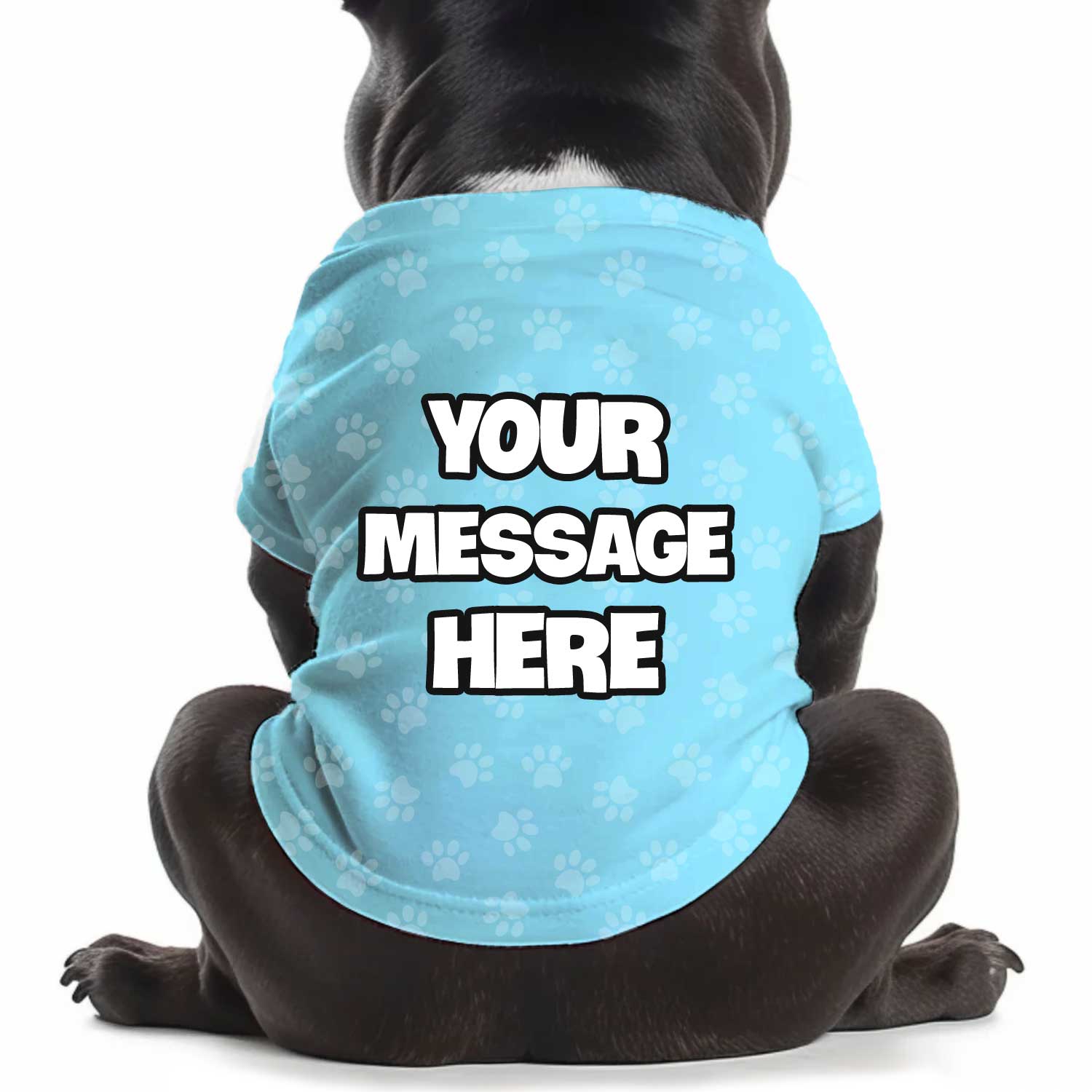 Custom Message Personalized Dog T Shirt