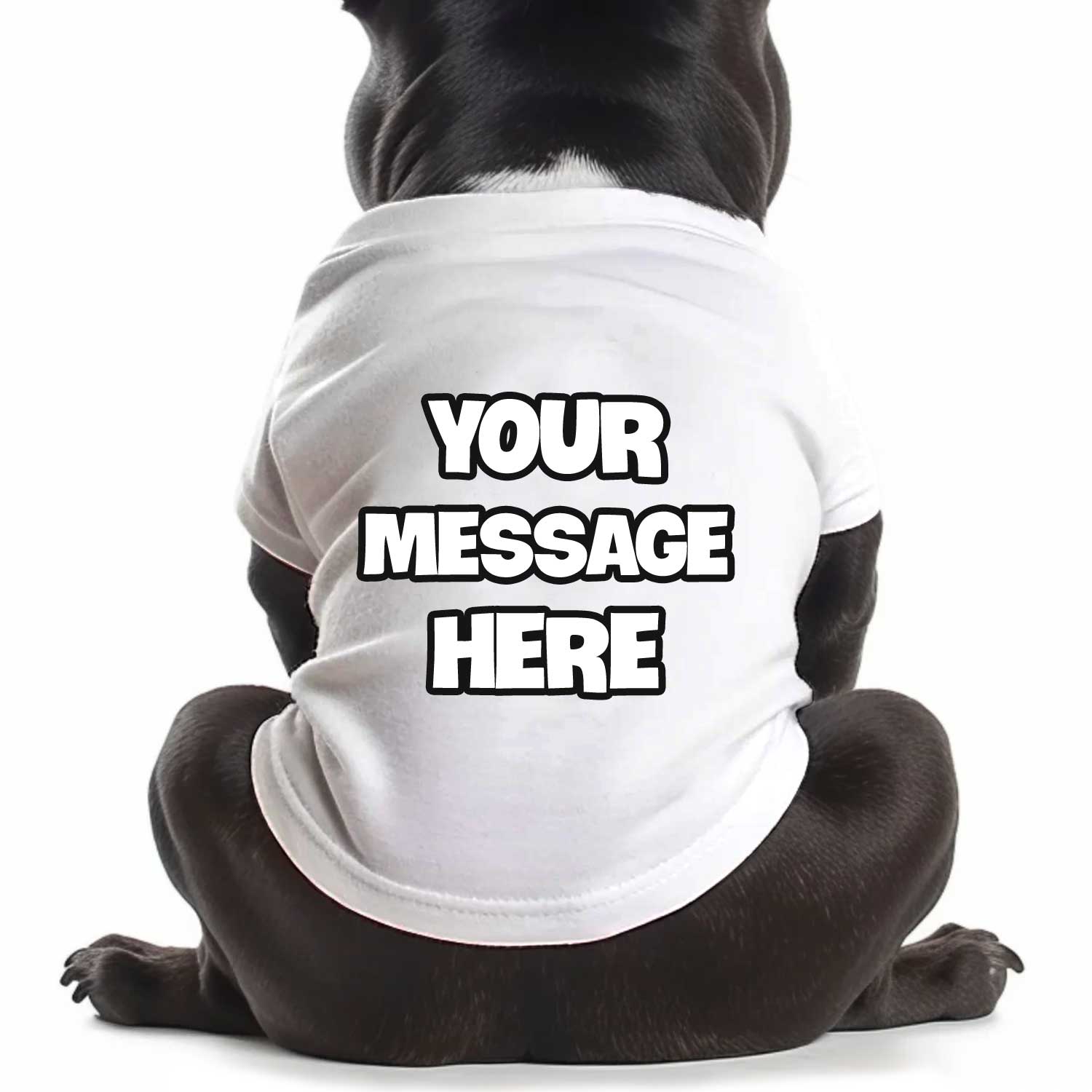Custom Message Personalized Dog T Shirt