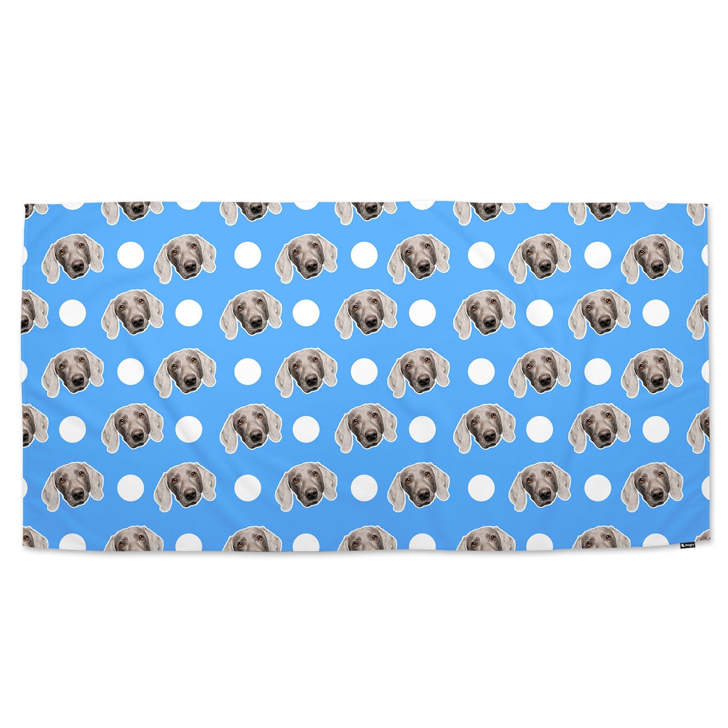 Polka Dot Personalized Dog Towel