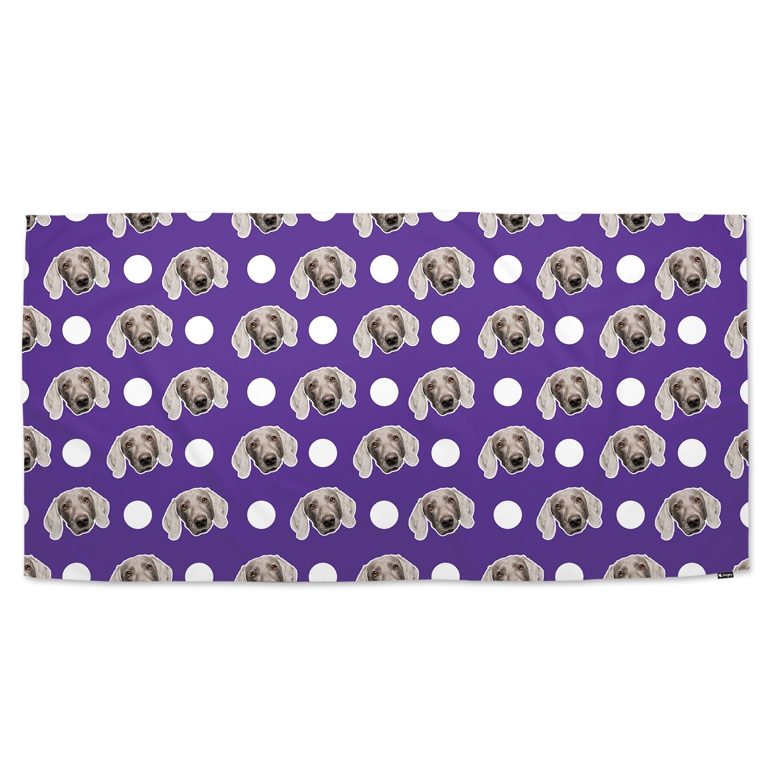 Polka Dot Personalized Dog Towel