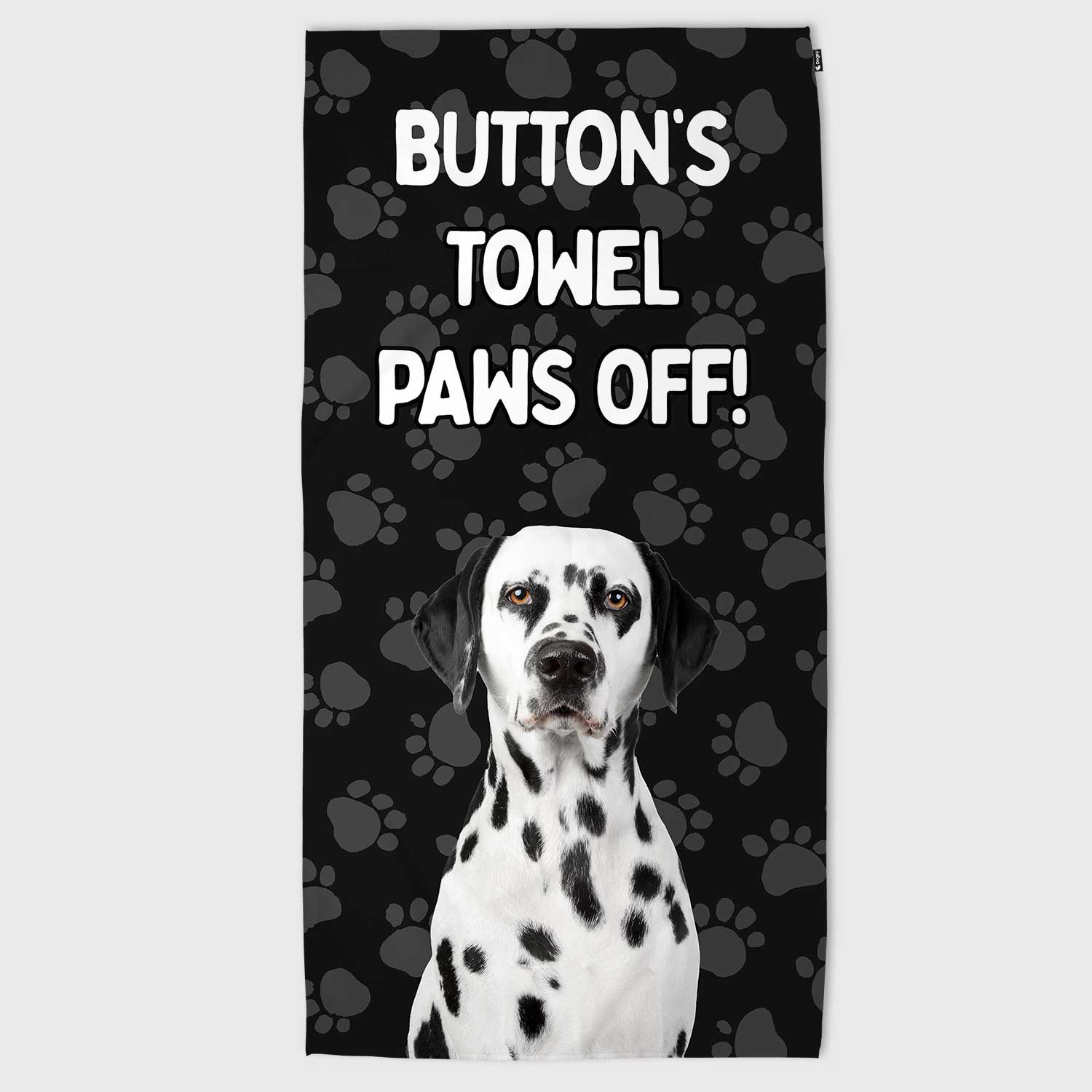 (Dog Name's) Towel Paws Off! Personalized Beach Towel