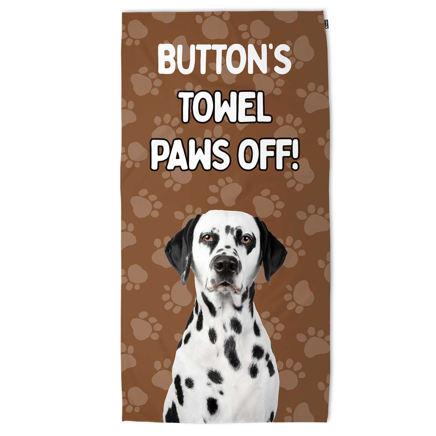(Dog Name's) Towel Paws Off! Personalized Beach Towel