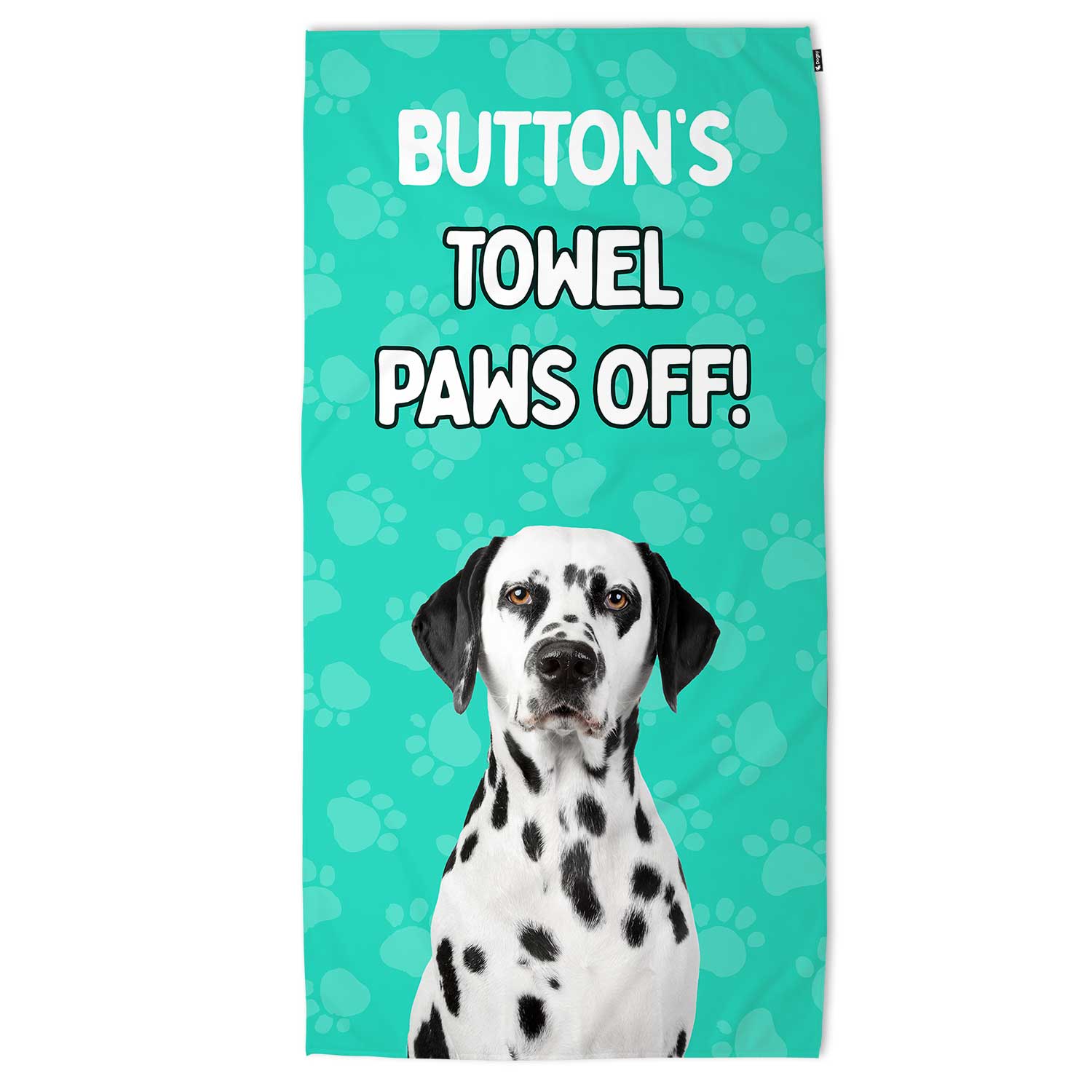 (Dog Name's) Towel Paws Off! Personalized Beach Towel