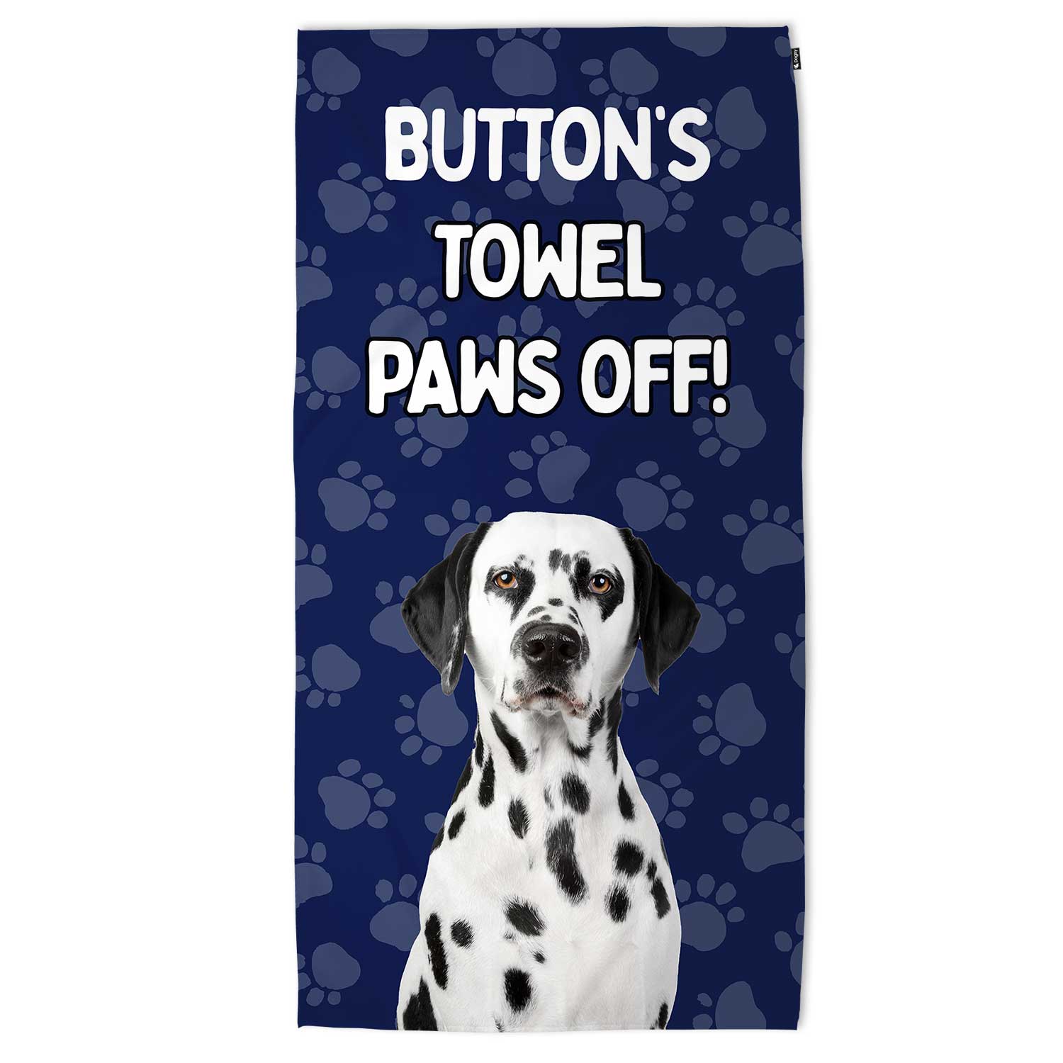 (Dog Name's) Towel Paws Off! Personalized Beach Towel