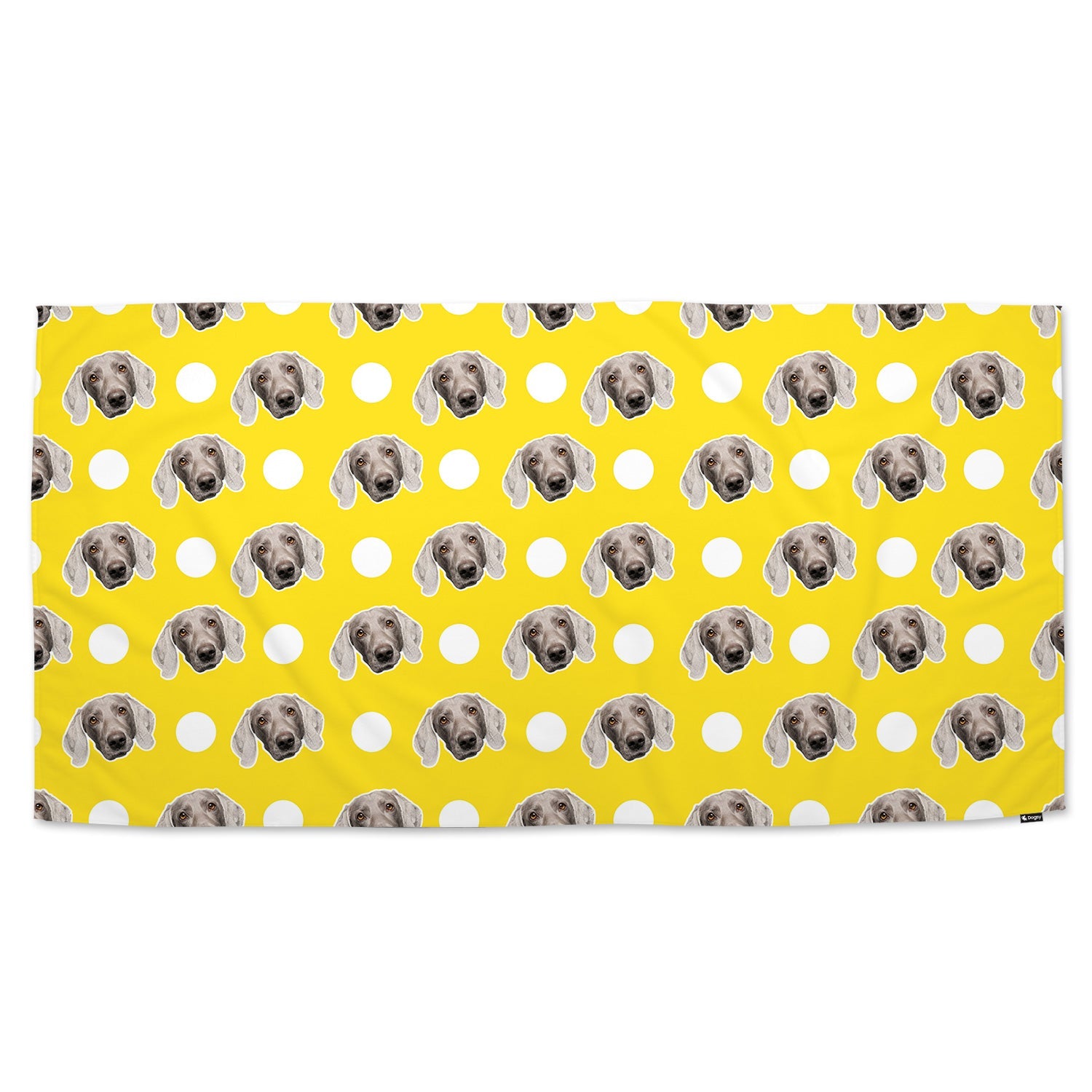 Polka Dot Personalized Dog Towel