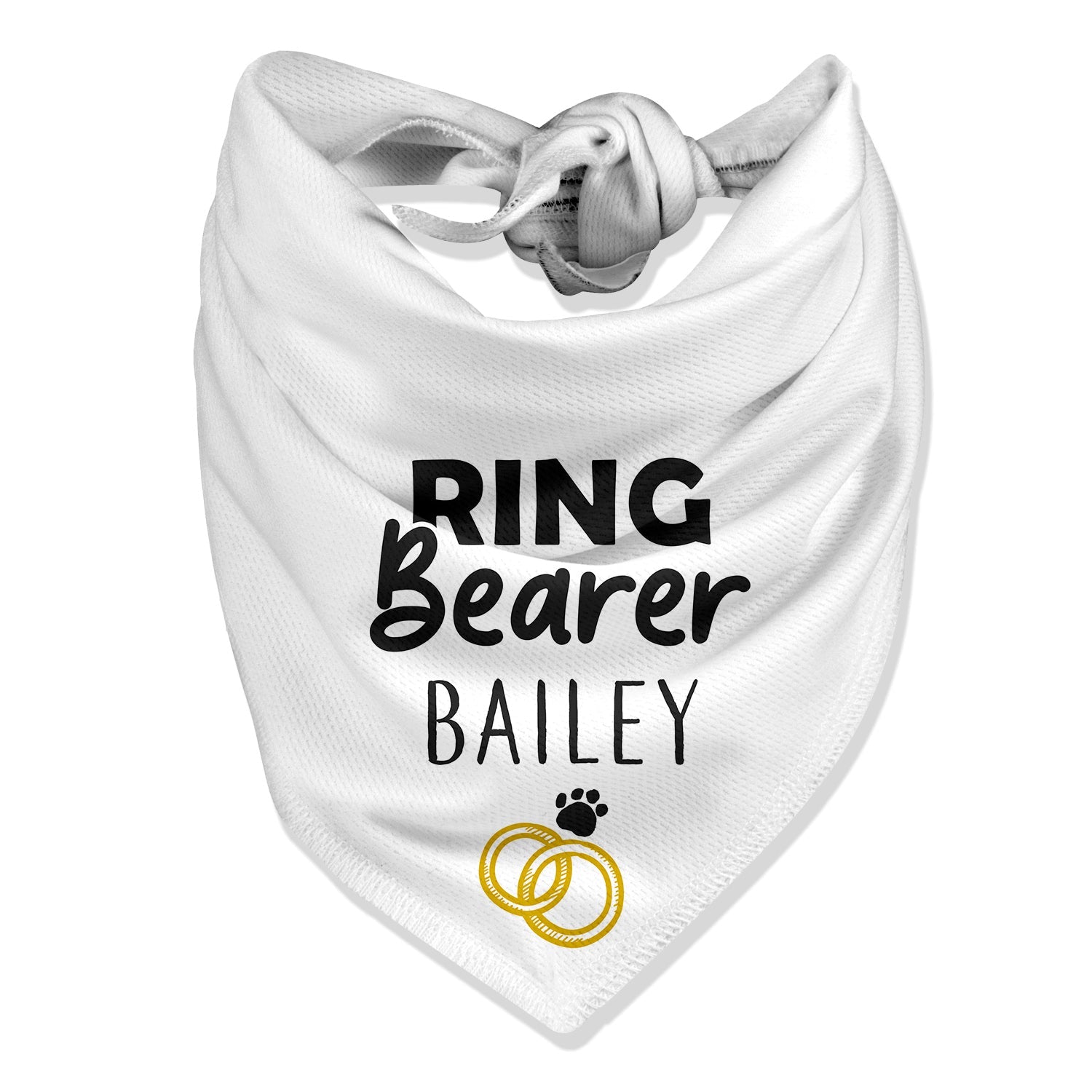 Ring Bearer (Name) Personalized Dog Bandana