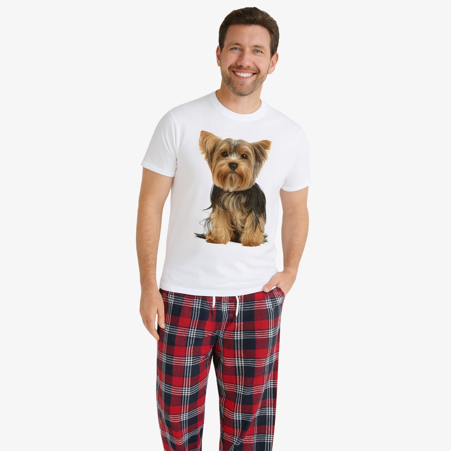 mens personalized pajamas with dogs face on