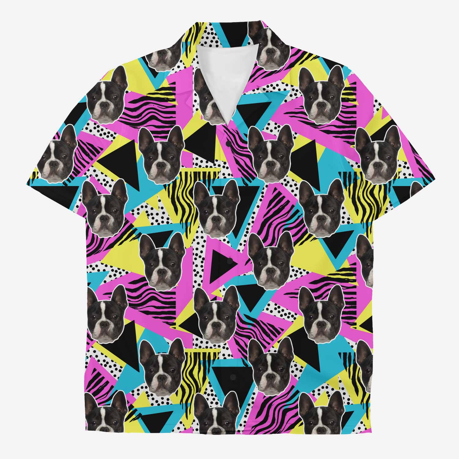 Your Dog Retro Triangles Custom Hawaiian Shirt