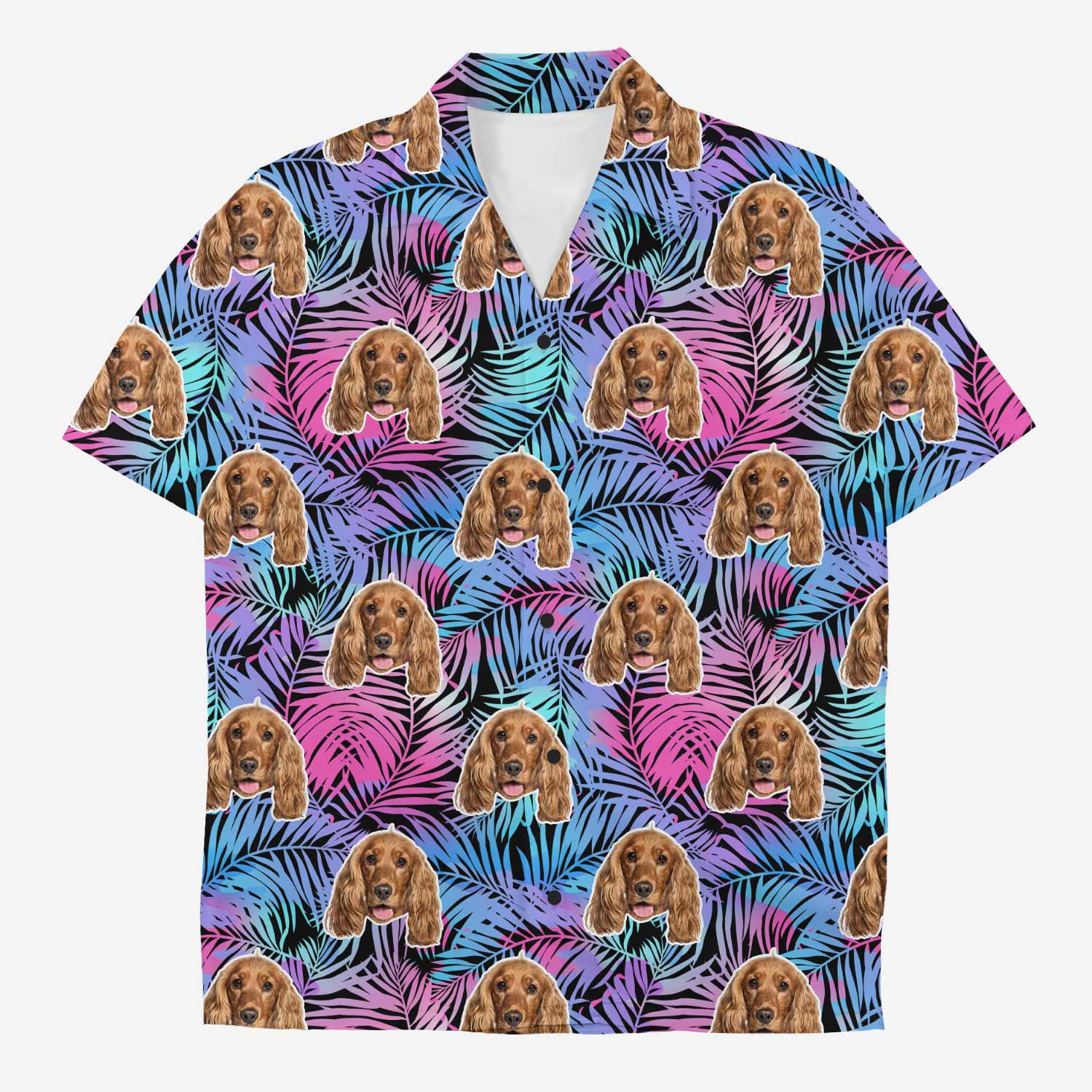 Your Dog Neon Tropical Custom Hawaiian Shirt