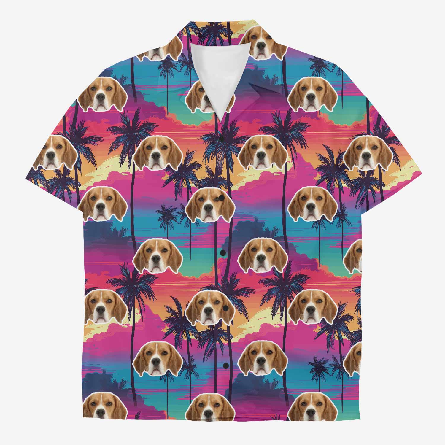 Your Dog Tropical Sunset Custom Hawaiian Shirt