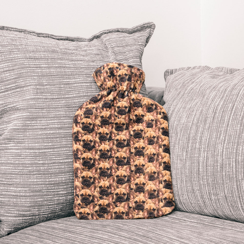 Dog Face Mash Hot Water Bottle