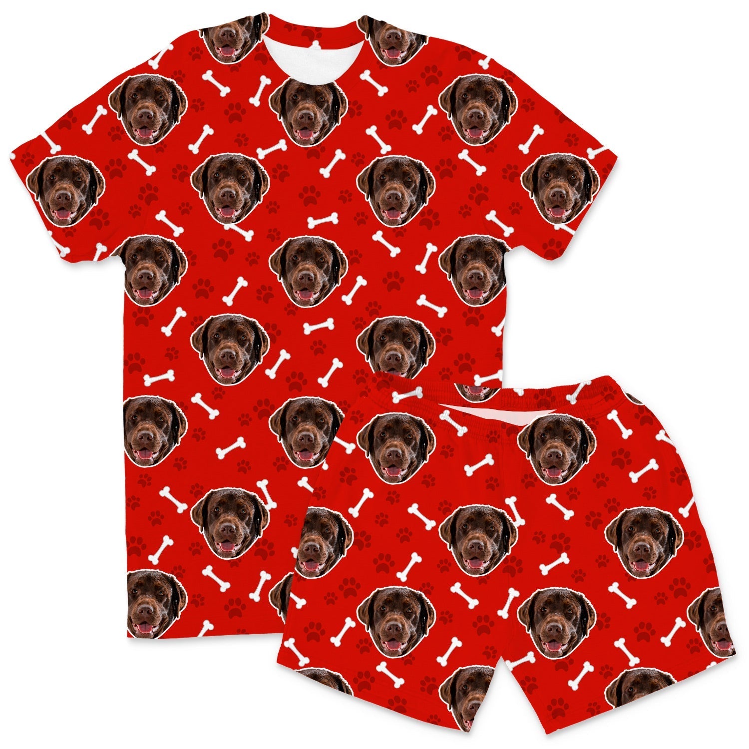 Your Dog Men's Personalized Pajamas - Shorts Set