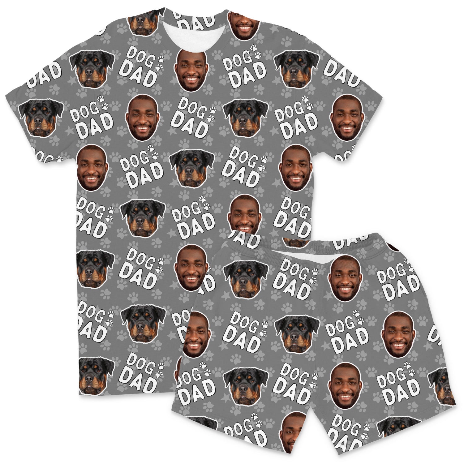 Men's Dog Dad Personalized PJs - Shorts Set
