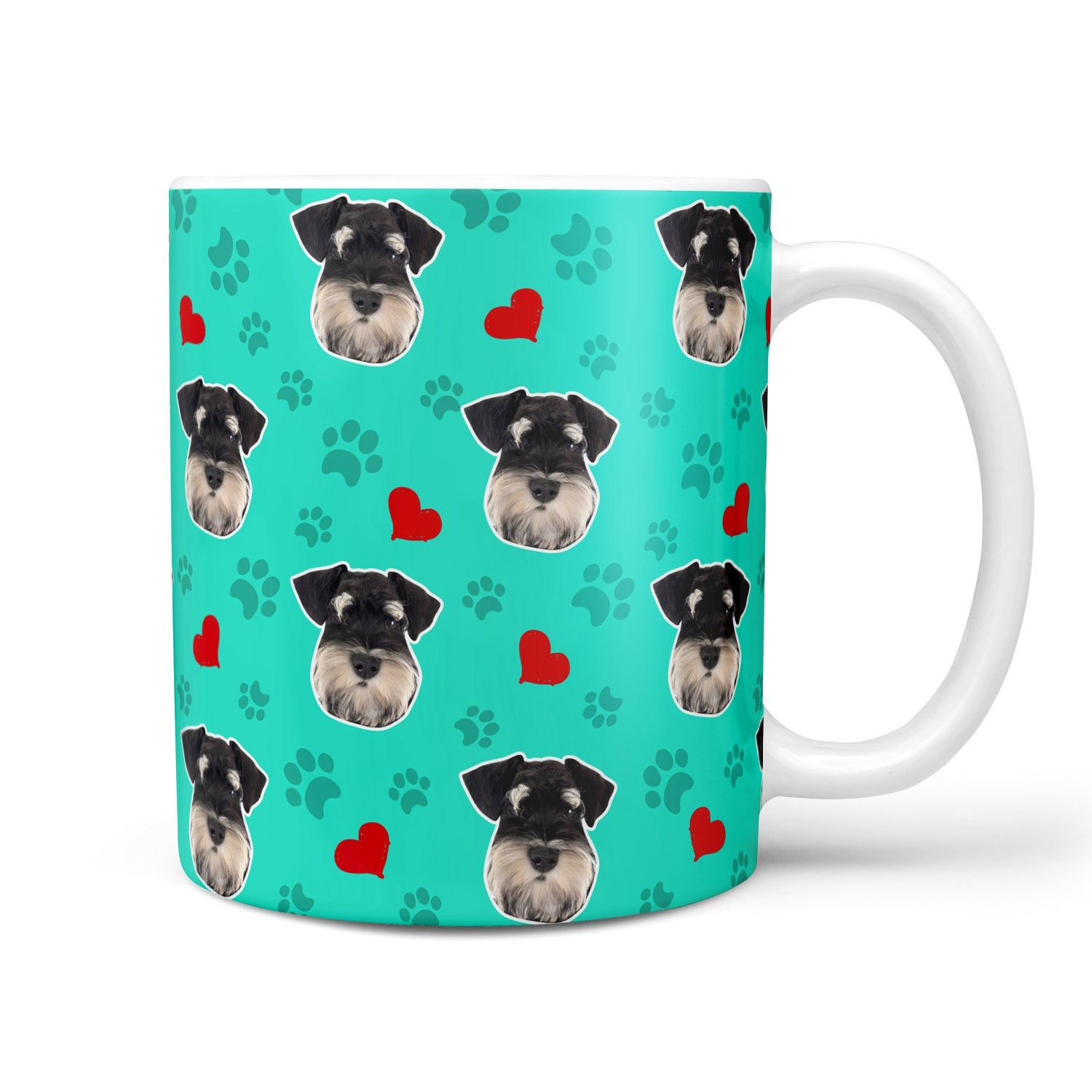 Paws and Hearts Personalized Dog Mug