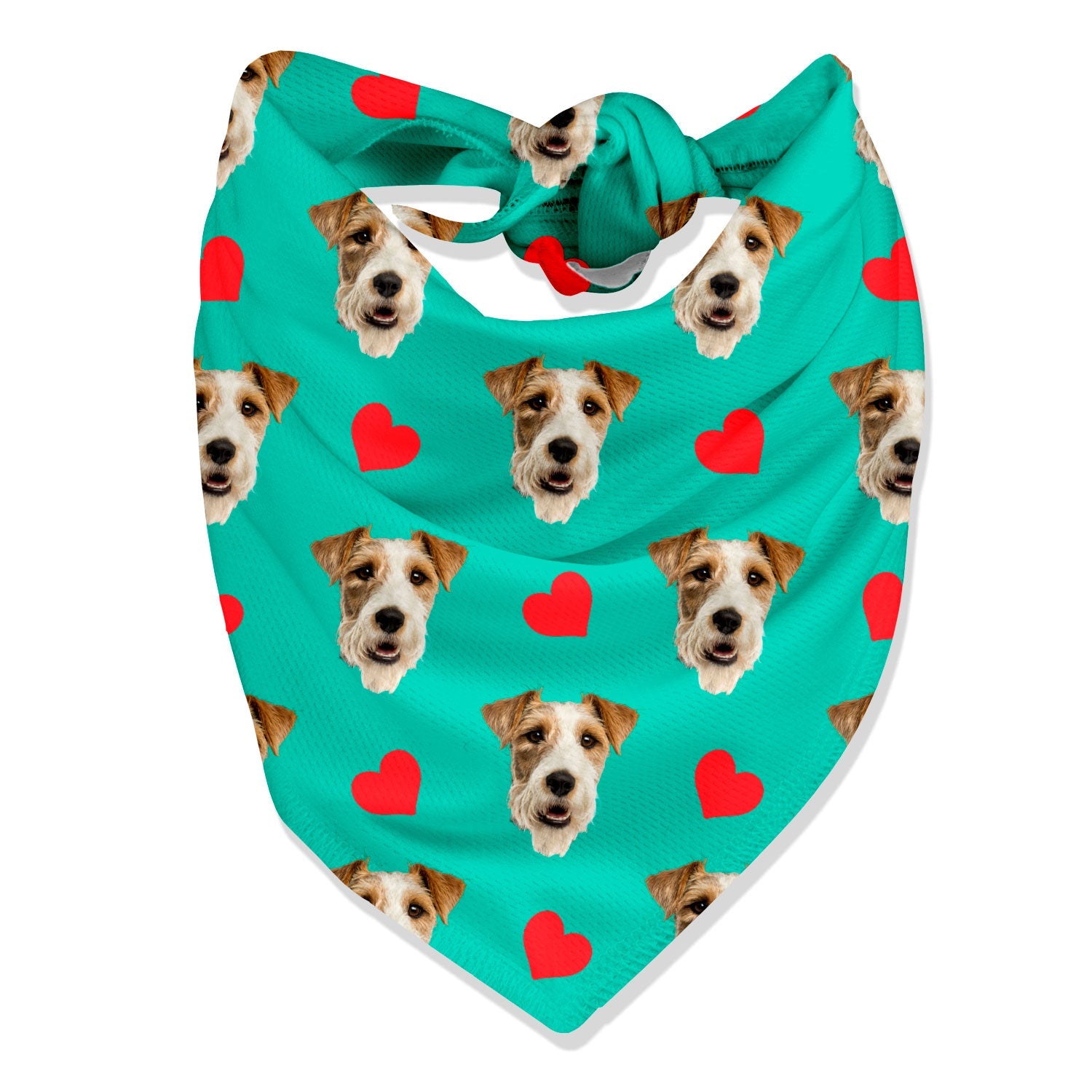 Hearts Personalized Dog Bandana