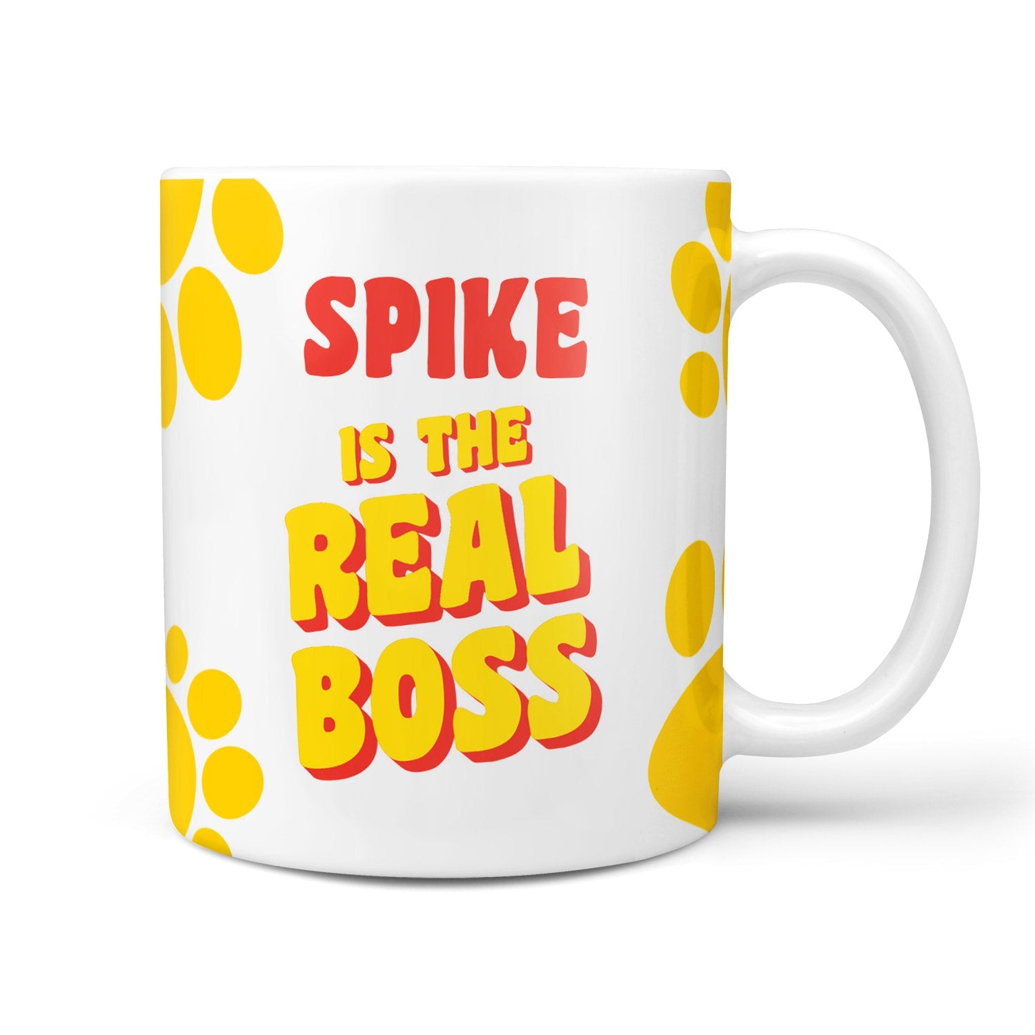 Your Dog (Name) Is The Real Boss Personalized Mug