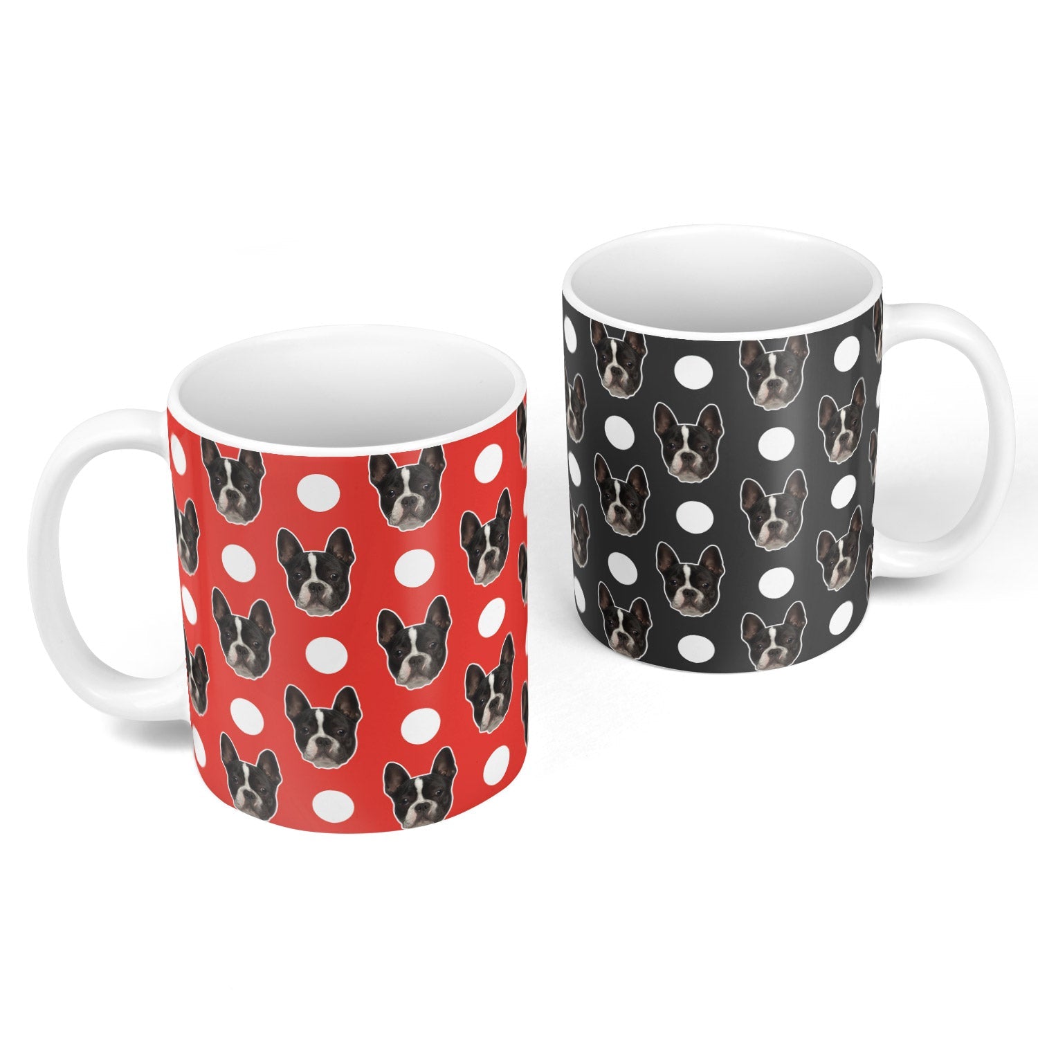 Polka Dot Pattern Personalized Dog Mug