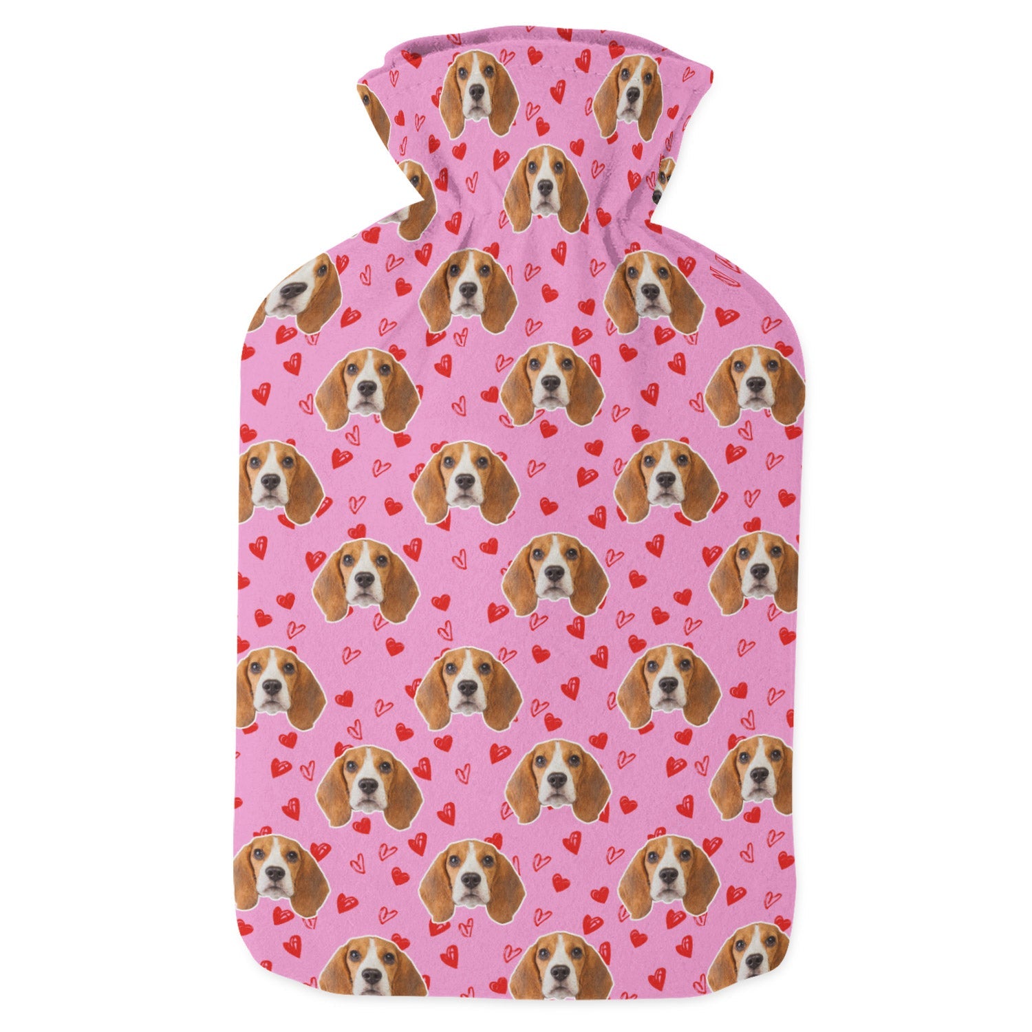 Love Hearts Dog Hot Water Bottle