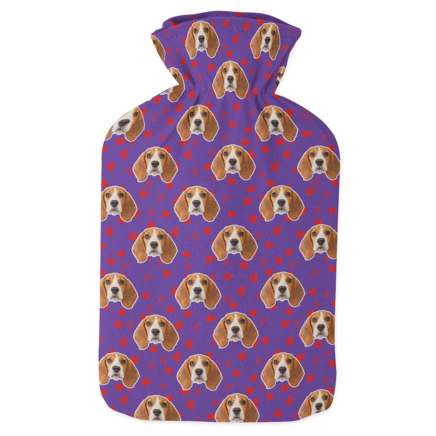 Love Hearts Dog Hot Water Bottle