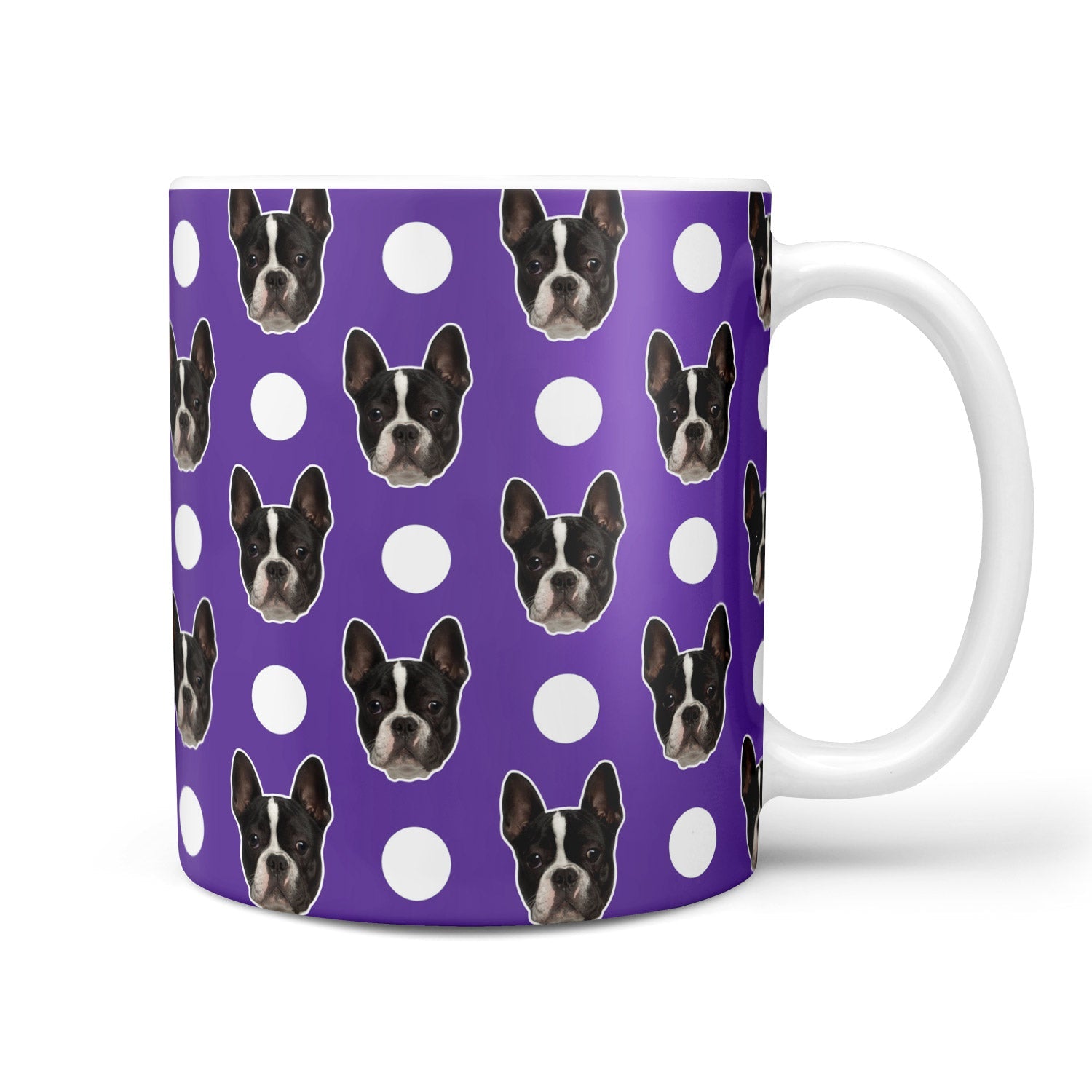 Polka Dot Pattern Personalized Dog Mug