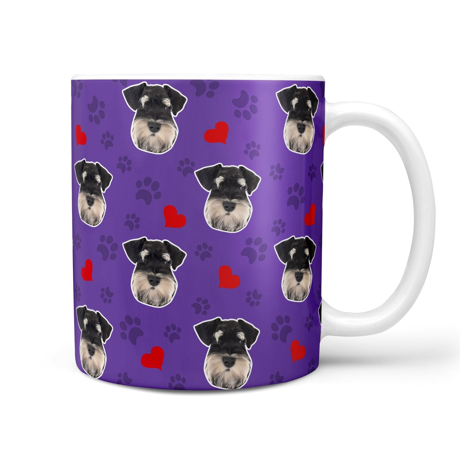Paws and Hearts Personalized Dog Mug