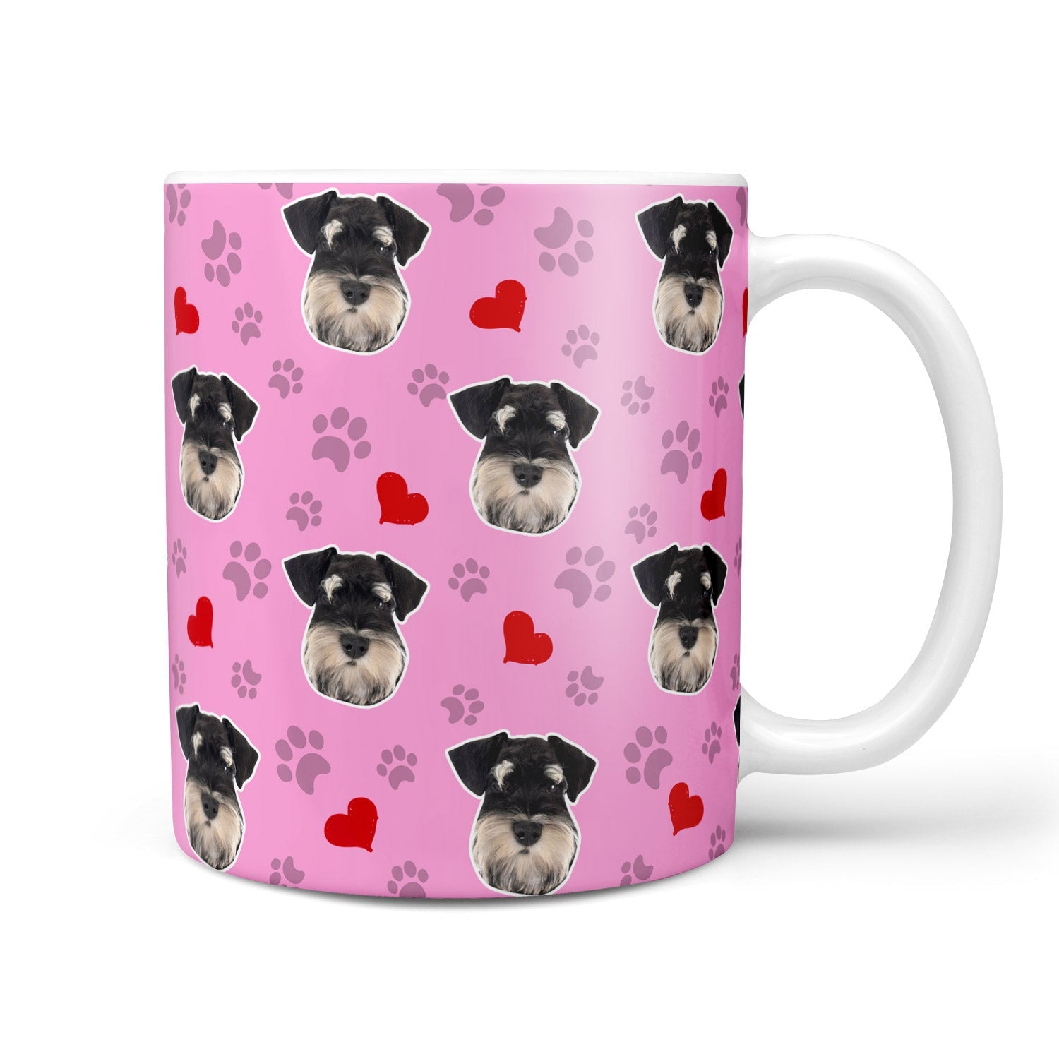 Paws and Hearts Personalized Dog Mug