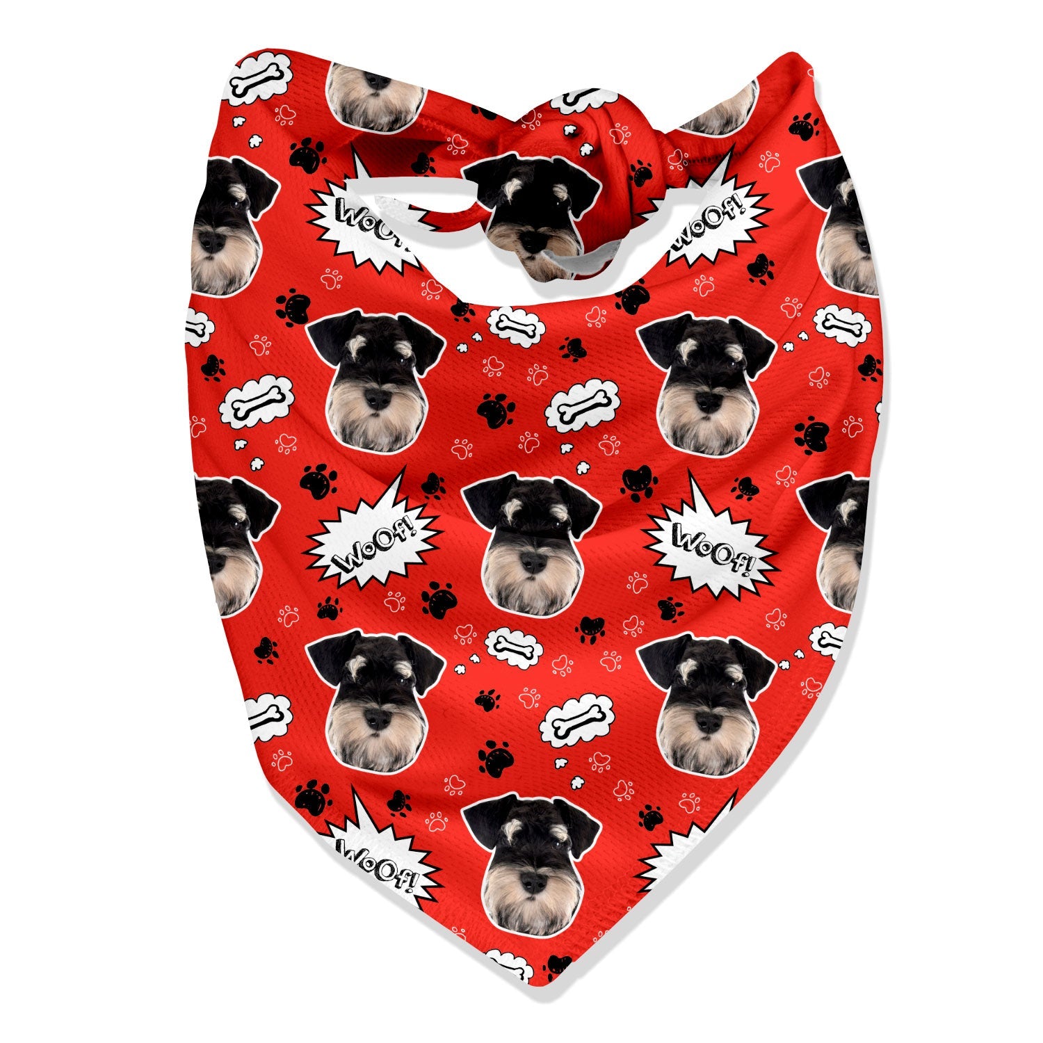 Woof Personalized Dog Bandana