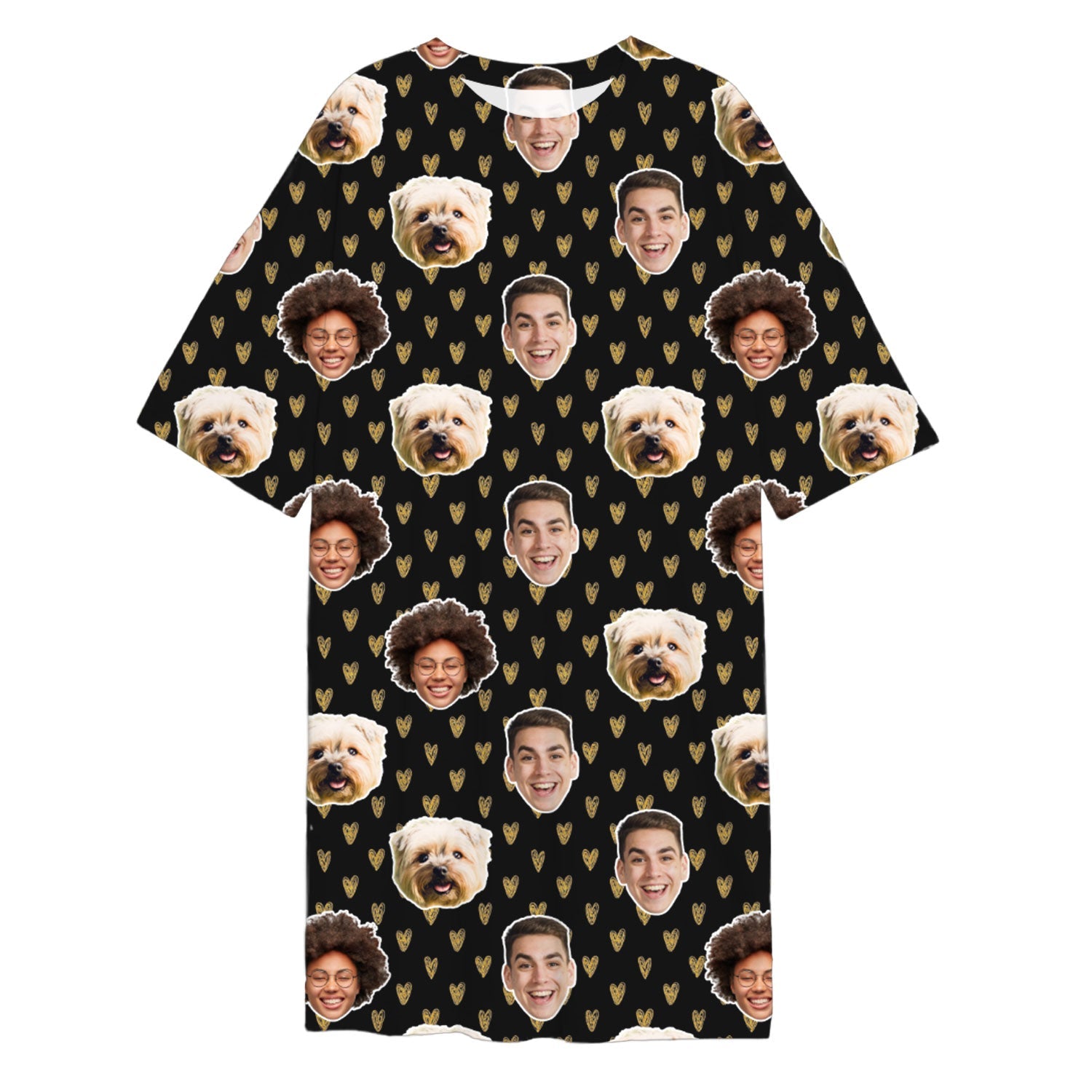 Gold Hearts Custom Sleep Tee