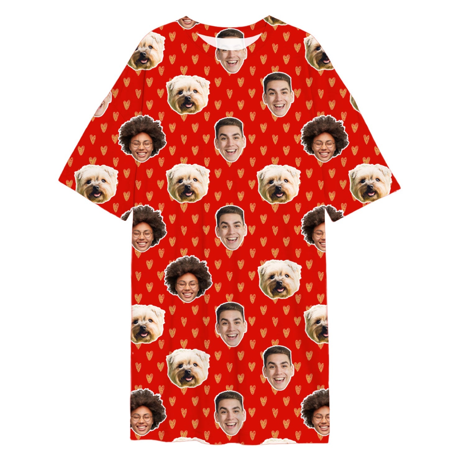 Gold Hearts Custom Sleep Tee