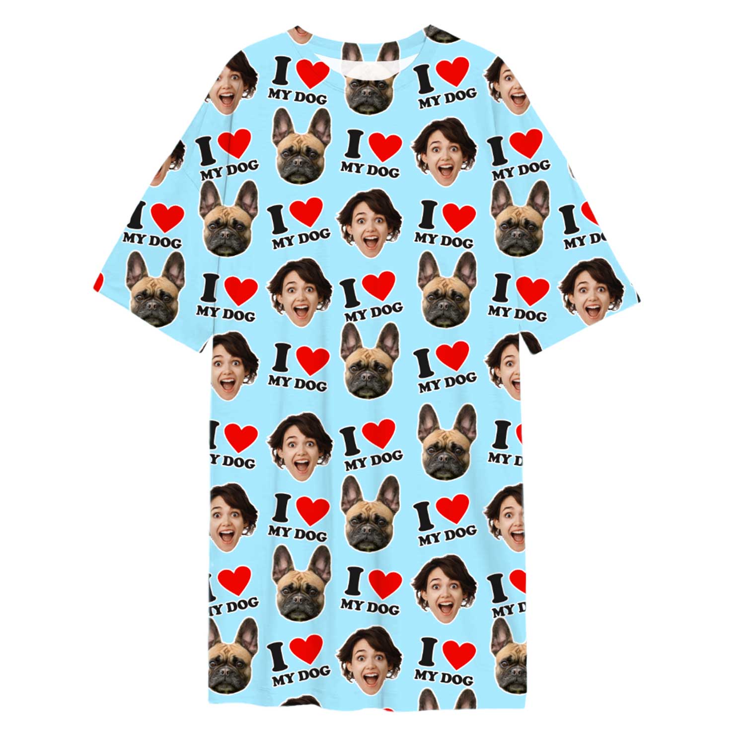 I Heart My Dog Custom Sleep Tee