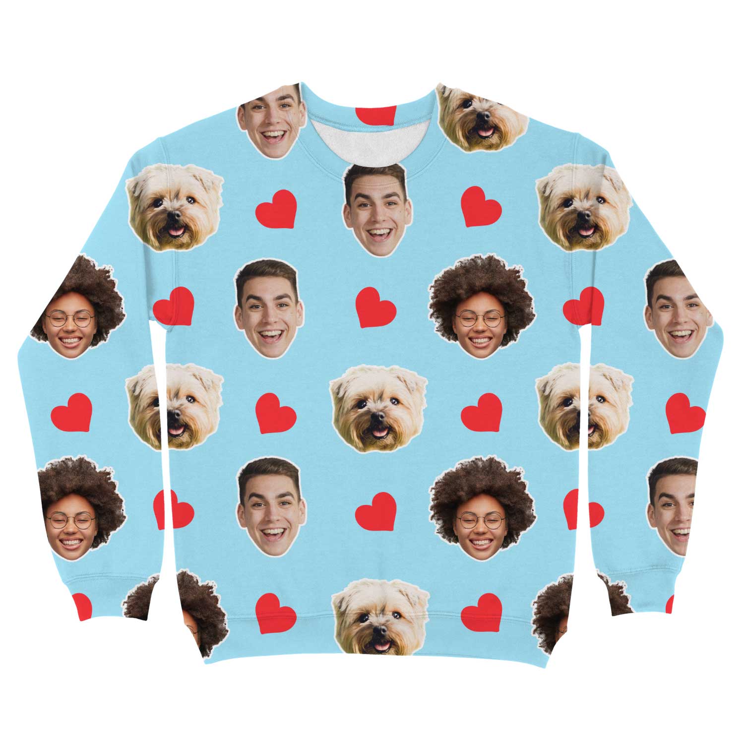 Red Hearts Personalized Sweatshirt