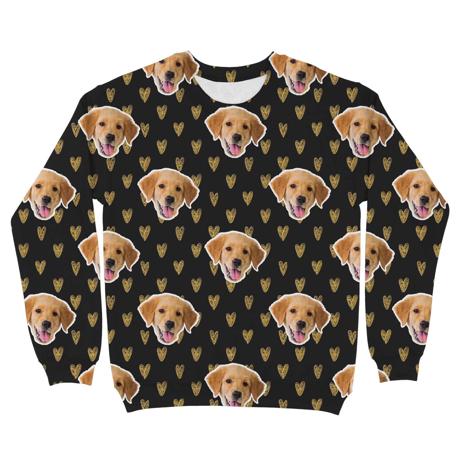 Gold Hearts Personalized Sweatshirt